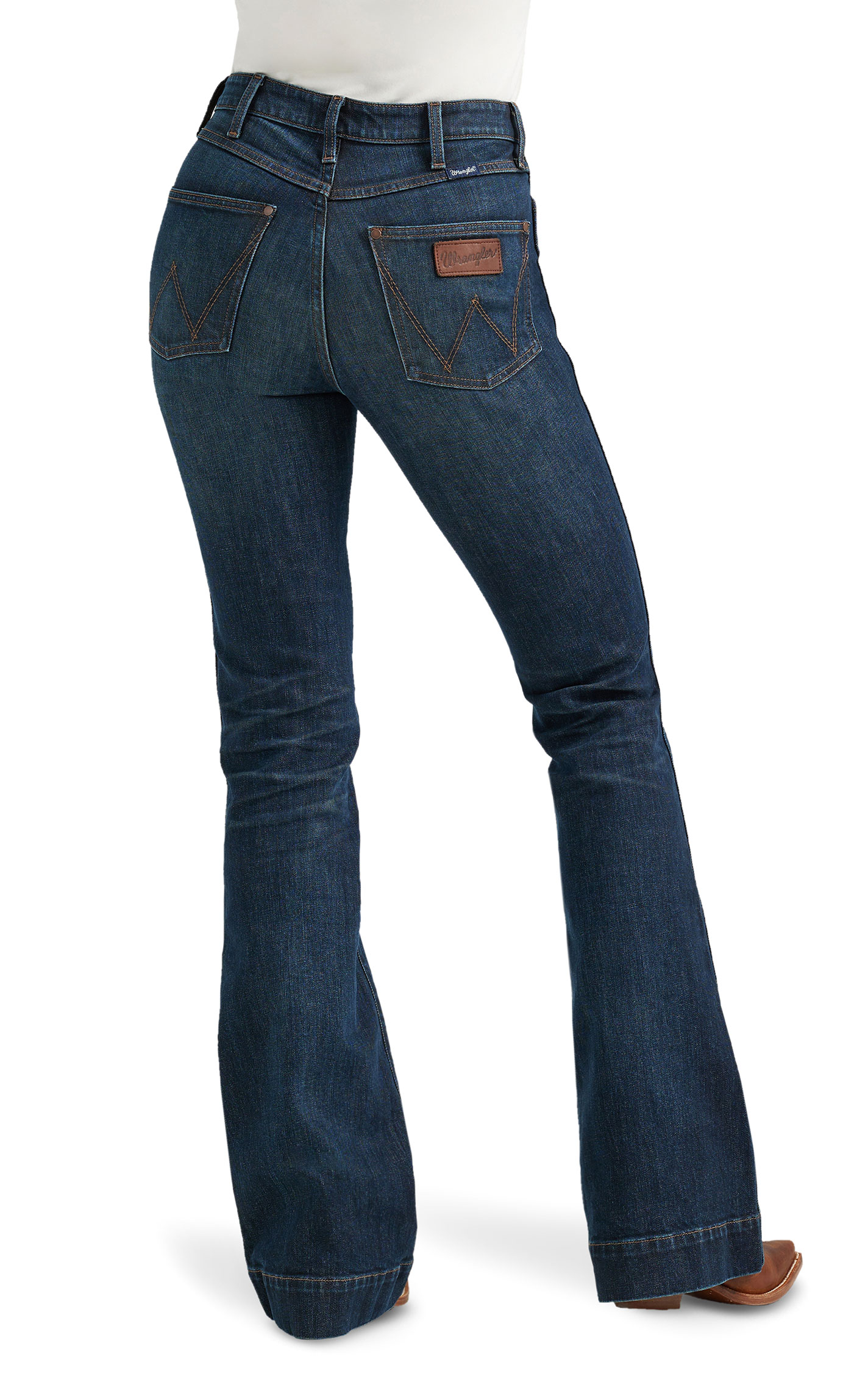 Wrangler Retro Women's Bailey Rachel Trou Beau Dark Wash Boot Cut Jeans - Image 1