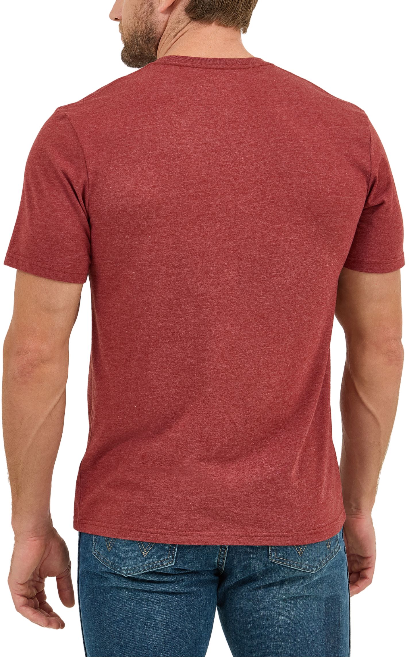 Wrangler Men's Burgundy Aztec Logo Graphic T-Shirt - Image 1