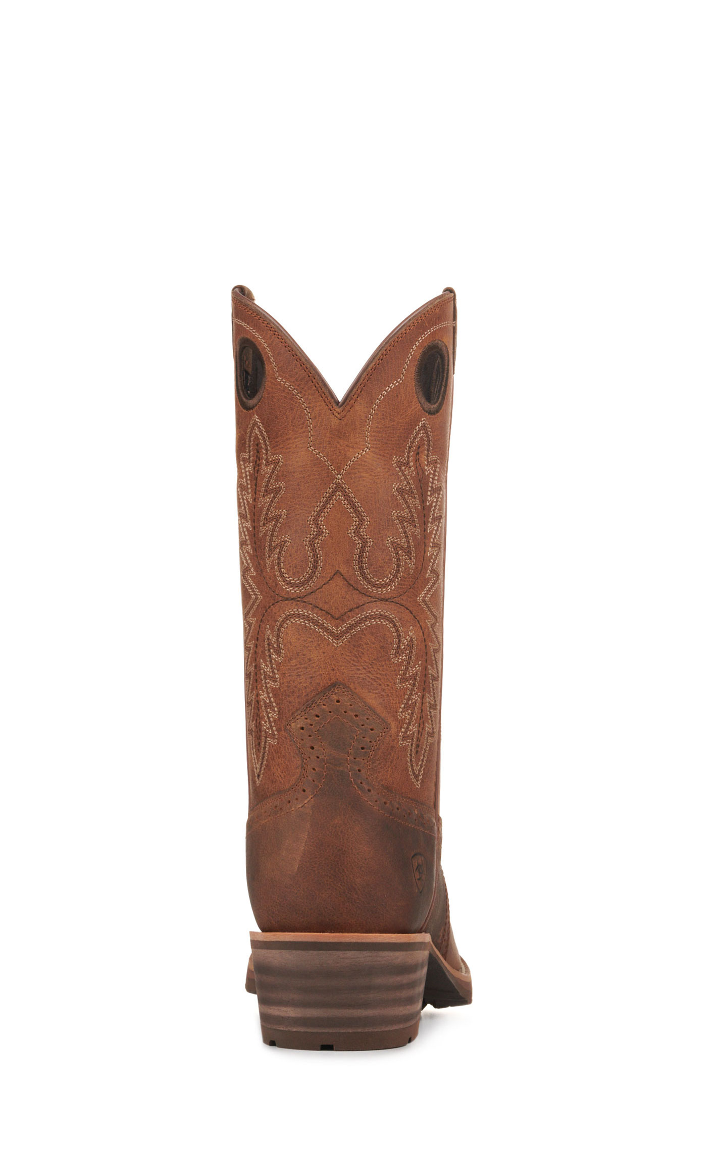 Ariat Men's Hybrid Roughstock Sorrel Crunch Brown Punchy Square Toe Cowboy Boots - Image 1