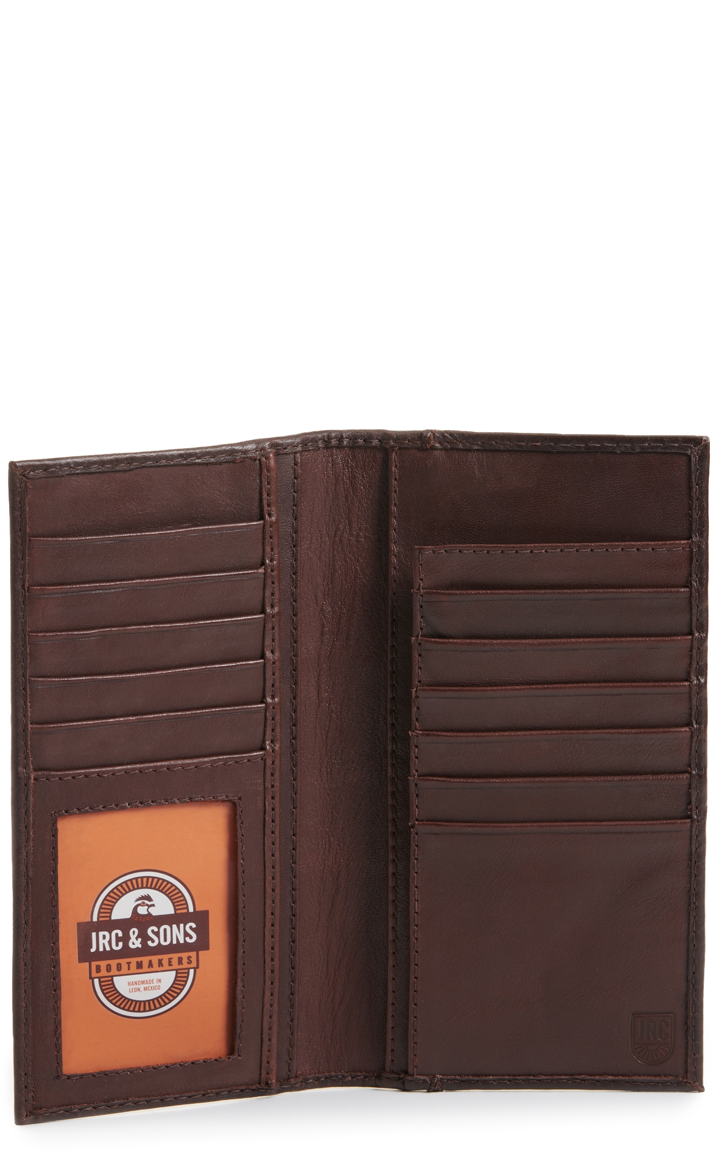 JRC & Sons Men's Chocolate Brown Ranch Hand Leather Rodeo Wallet - Image 1