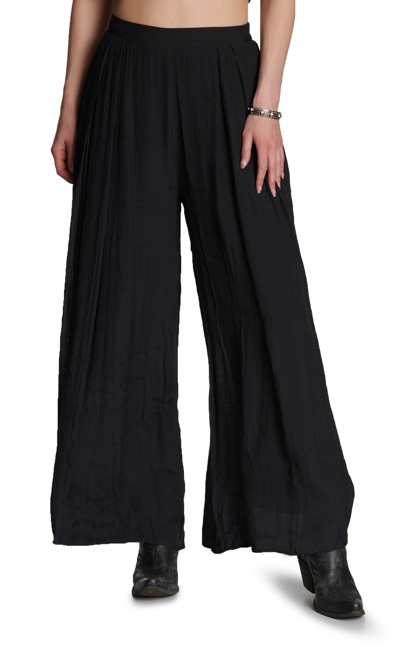 HYFVE Women's Black Palazzo Pants - Image 1