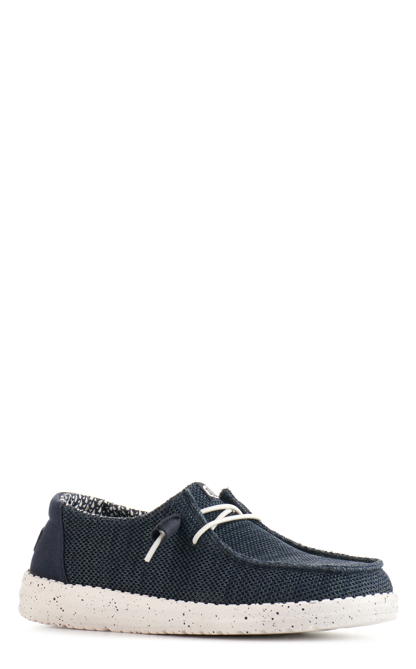 Hey Dude Women's Wendy Stretch Mesh Navy Moc Toe Lace Up Casual Shoes - Image 1