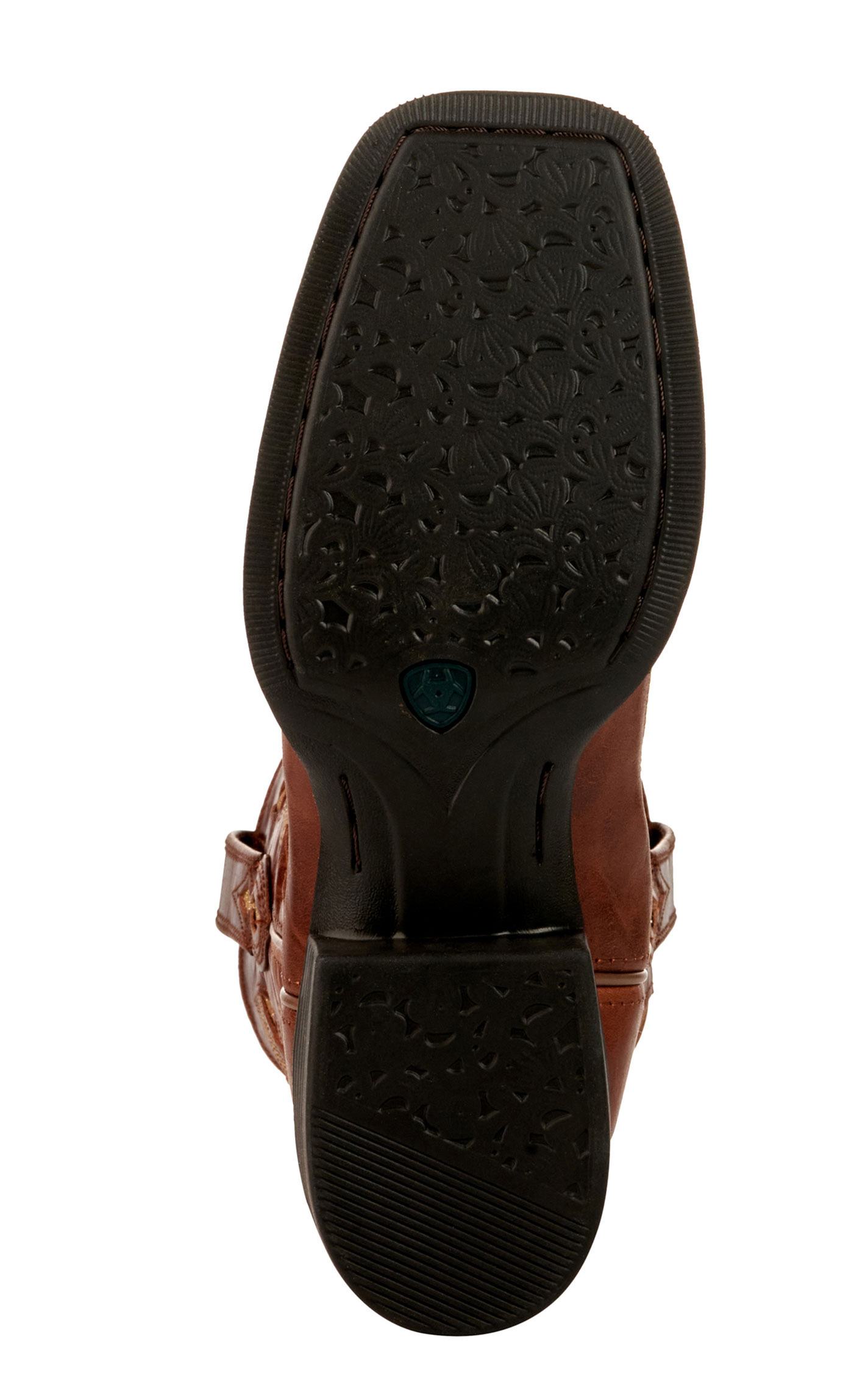 Ariat Women's Round Up Bliss Midday Tan with Glitter Inlay Wide Square Toe Cowboy Boots - Image 1