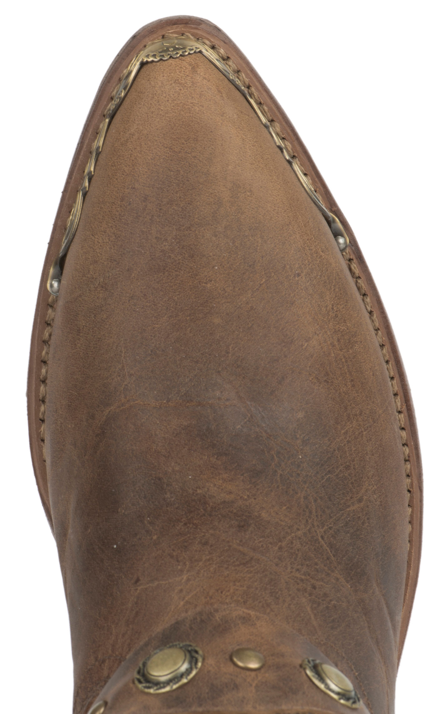 Sage Women's Antique Tan with Concho Strap J-Toe Cowboy Boots - Image 1