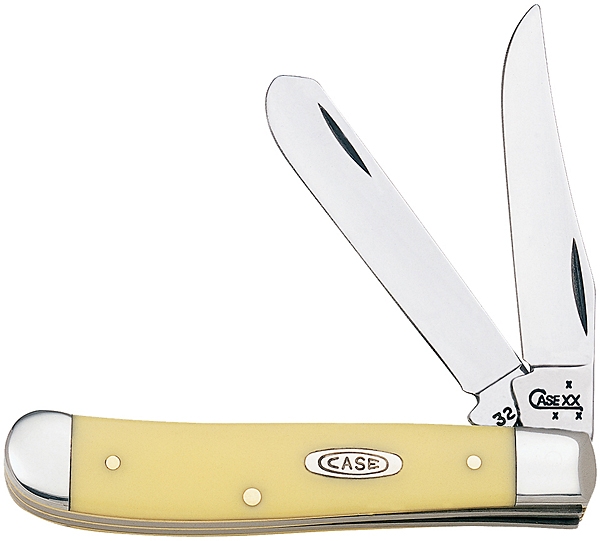 Case Knives Yellow Handle CV Mini Trapper - Image 1