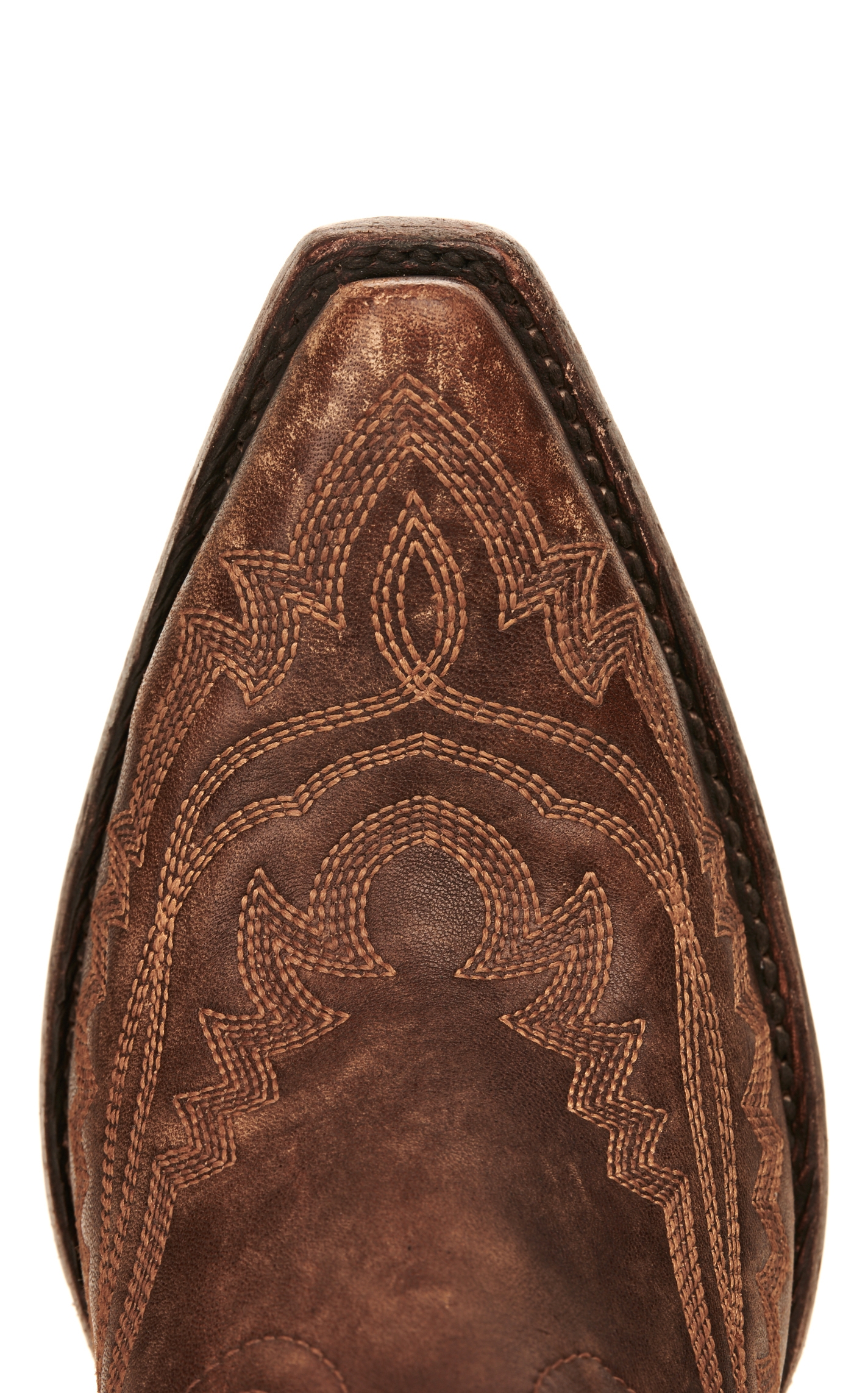 Ariat Women's Casanova Distressed Brown Snip Toe Tall Cowboy Boots - Image 1