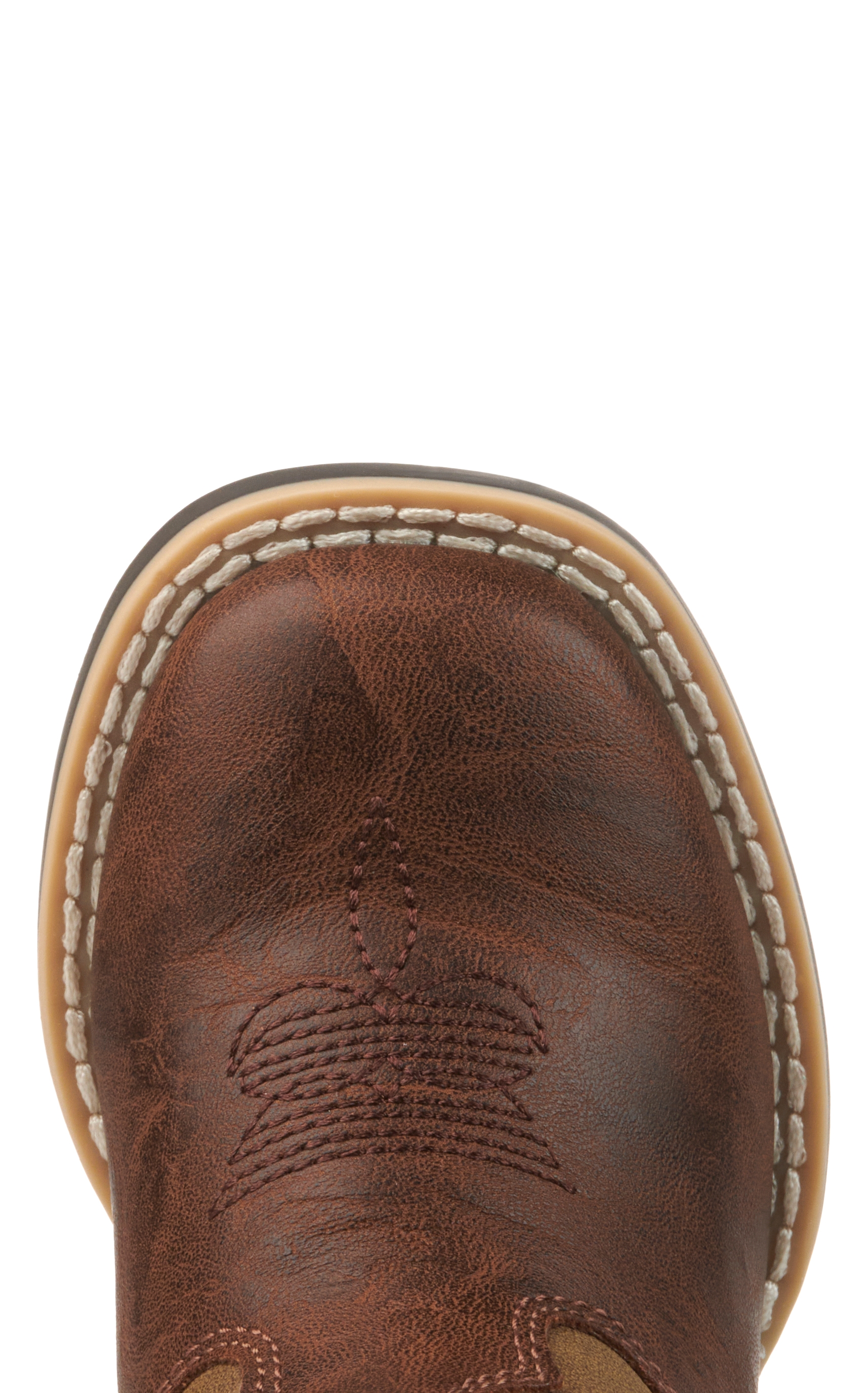 Twister Toddler Jasper Brown and Tan Wide Square Toe Cowboy Boots - Image 1