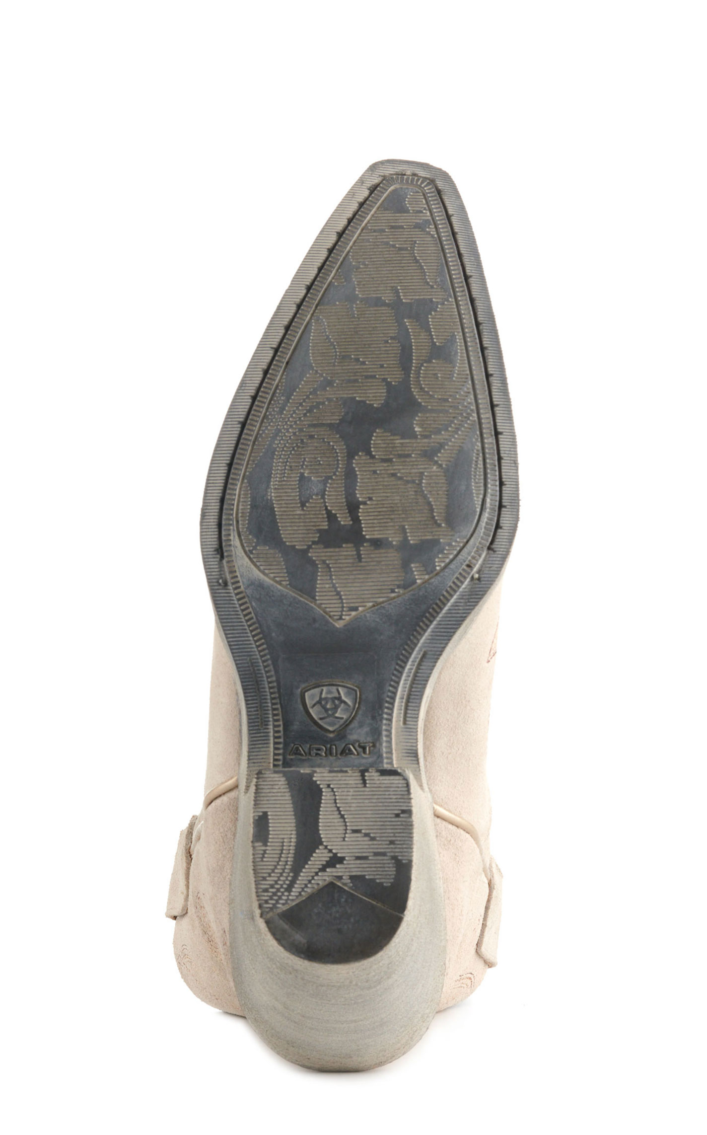 Ariat Women's Chandler Cloud White Suede Snip Toe Booties - Image 1