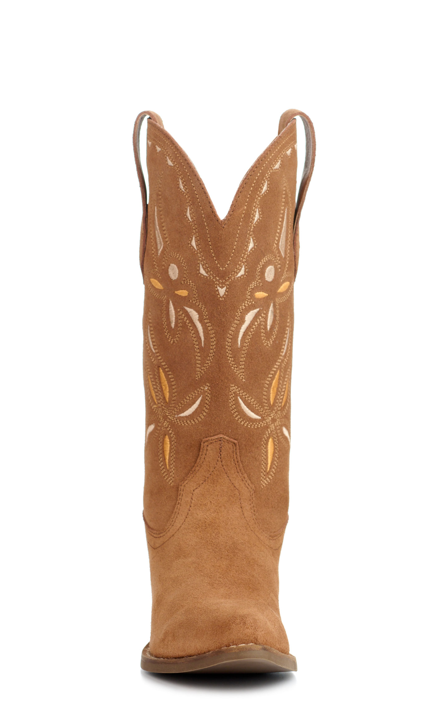 Dingo Women's Cabana Camel Suede Snip Toe Cowboy Boots - Image 1