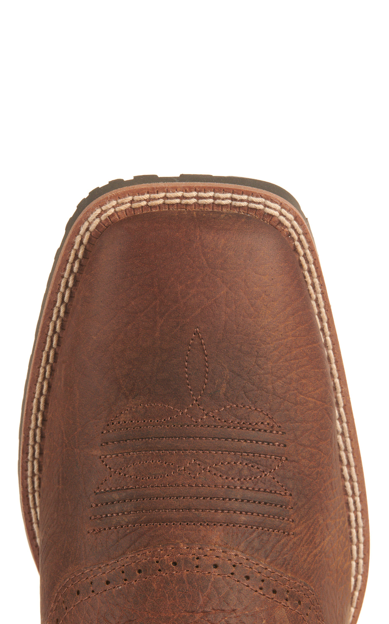 Ariat Men's Hybrid Ranchway Earth and Arizona Brown Shock Shield Square Toe Cowboy Boots - Image 1