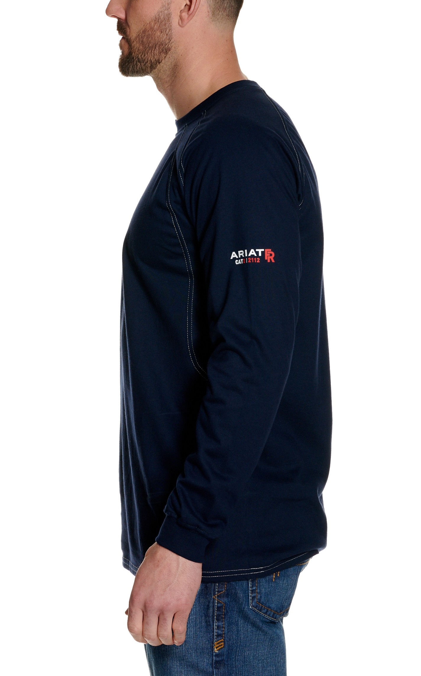 Ariat Men's Navy HRC2 Long Sleeve FR Work Shirt - Image 1