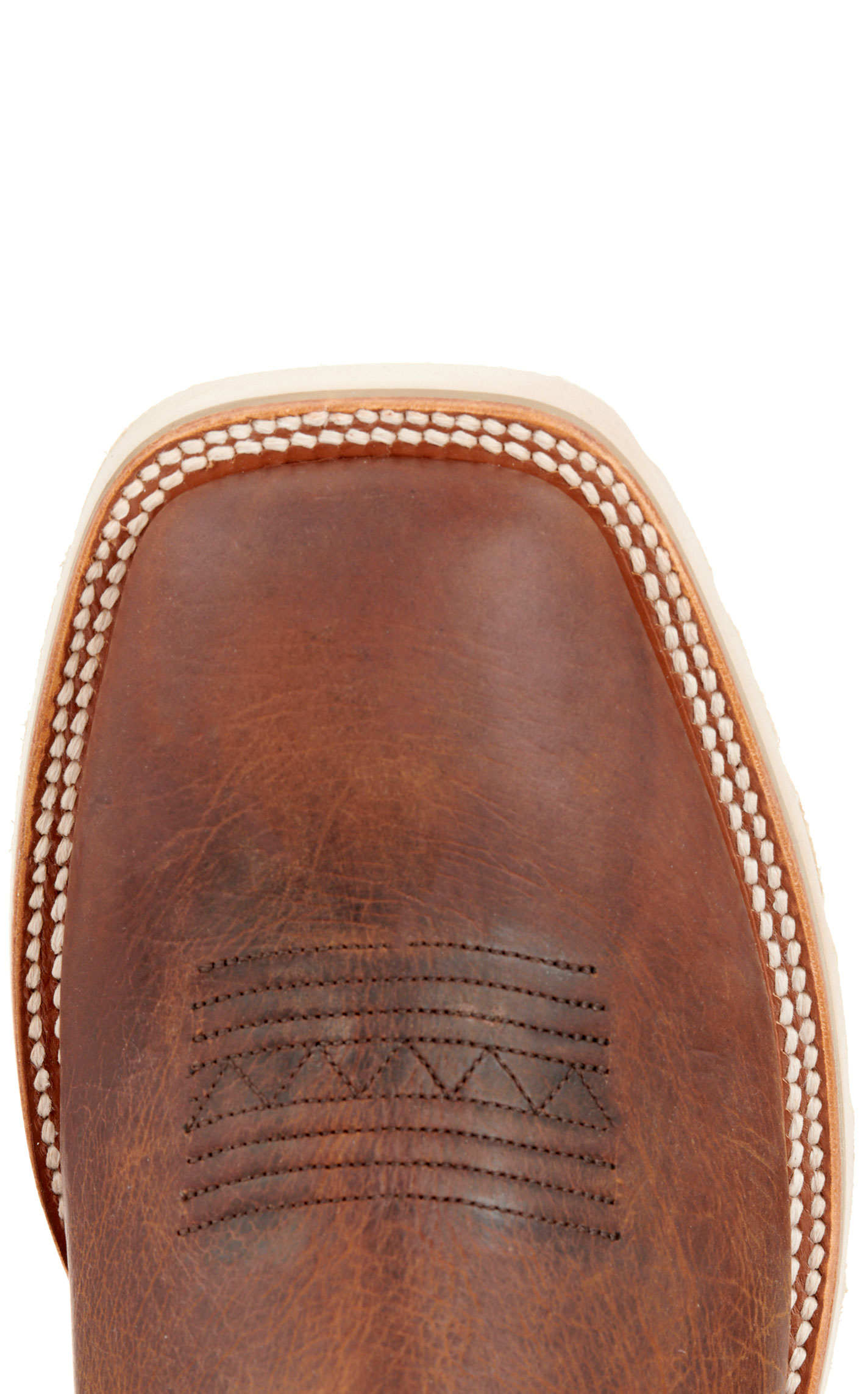 Anderson Bean Men's Horse Power Distressed Brown Wide Square Toe Chelsea Boots - Image 1