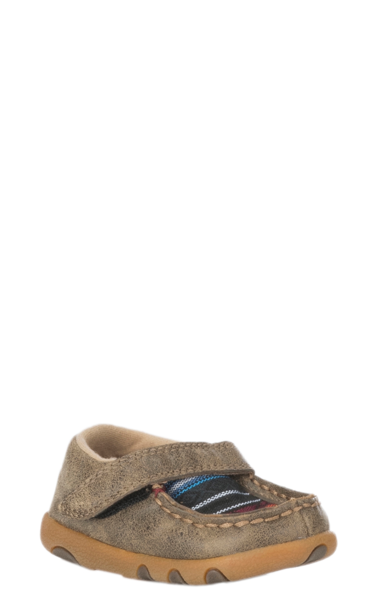 Twisted X Infant Brown Bomber with Serape Inlay & Velcro Closure Casual Shoe - Image 1