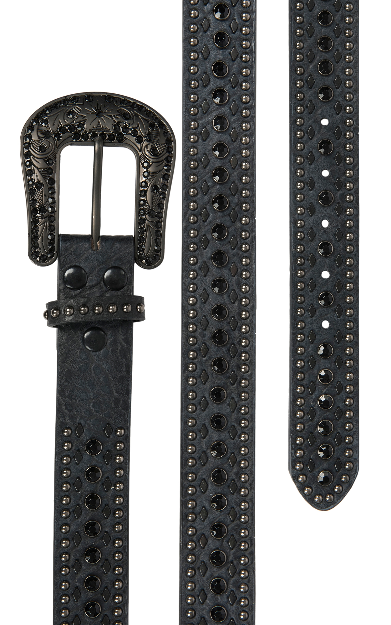 Nocona Women's Black Studded Western Belt - Image 1