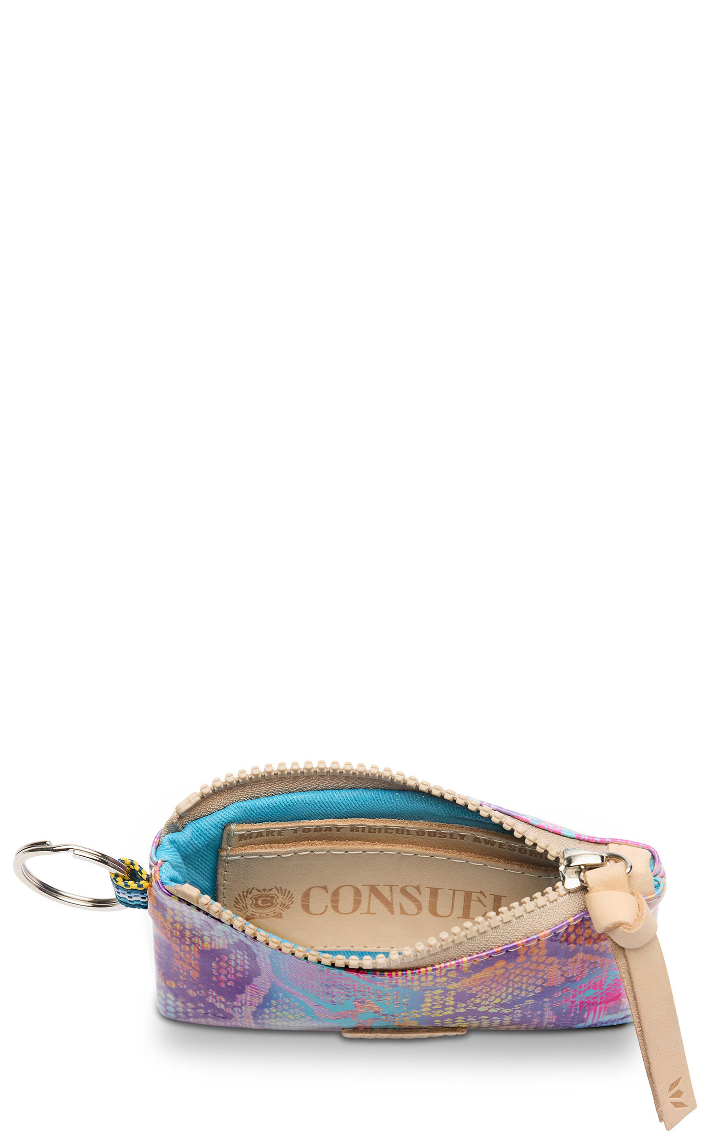 Consuela Steph Fuchsia & Teal Snake & Keyring Pouch Bag - Image 1