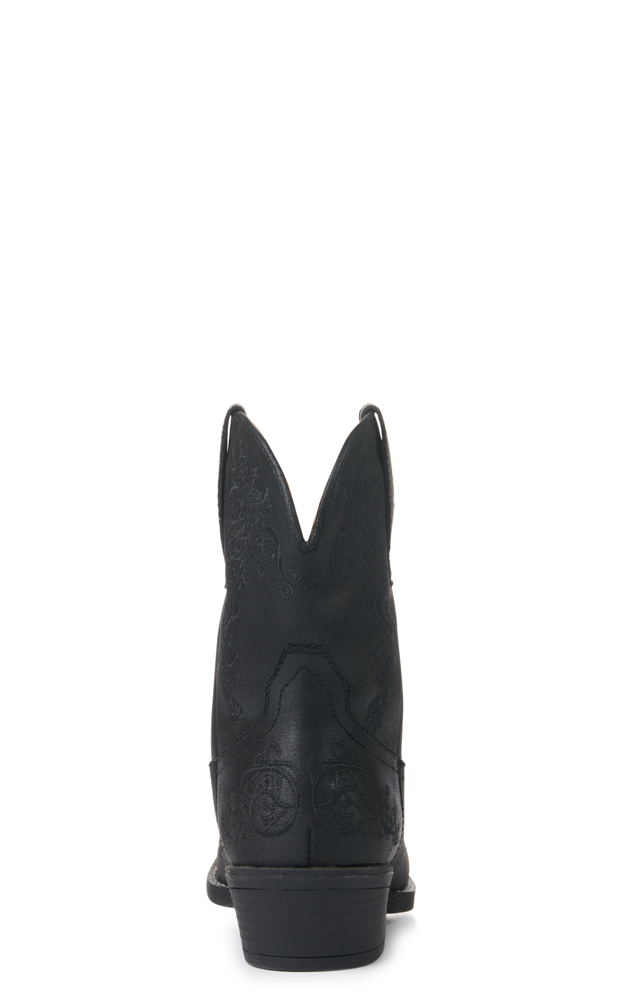 Roper Women's Black with Scroll Embroidery Snip Toe Cowboy Booties - Image 1