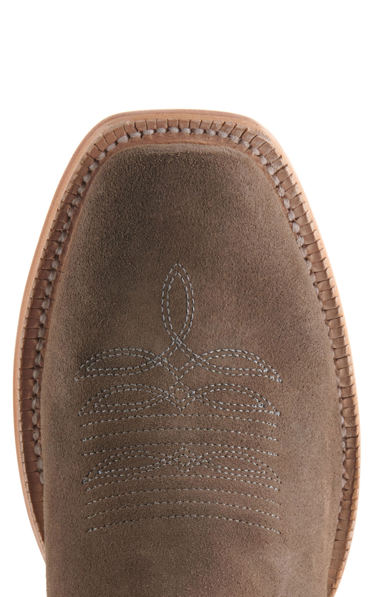R. Watson Women's Dark Cherry and Charcoal Roughout Punchy Square Toe Cowboy Boots - Image 1