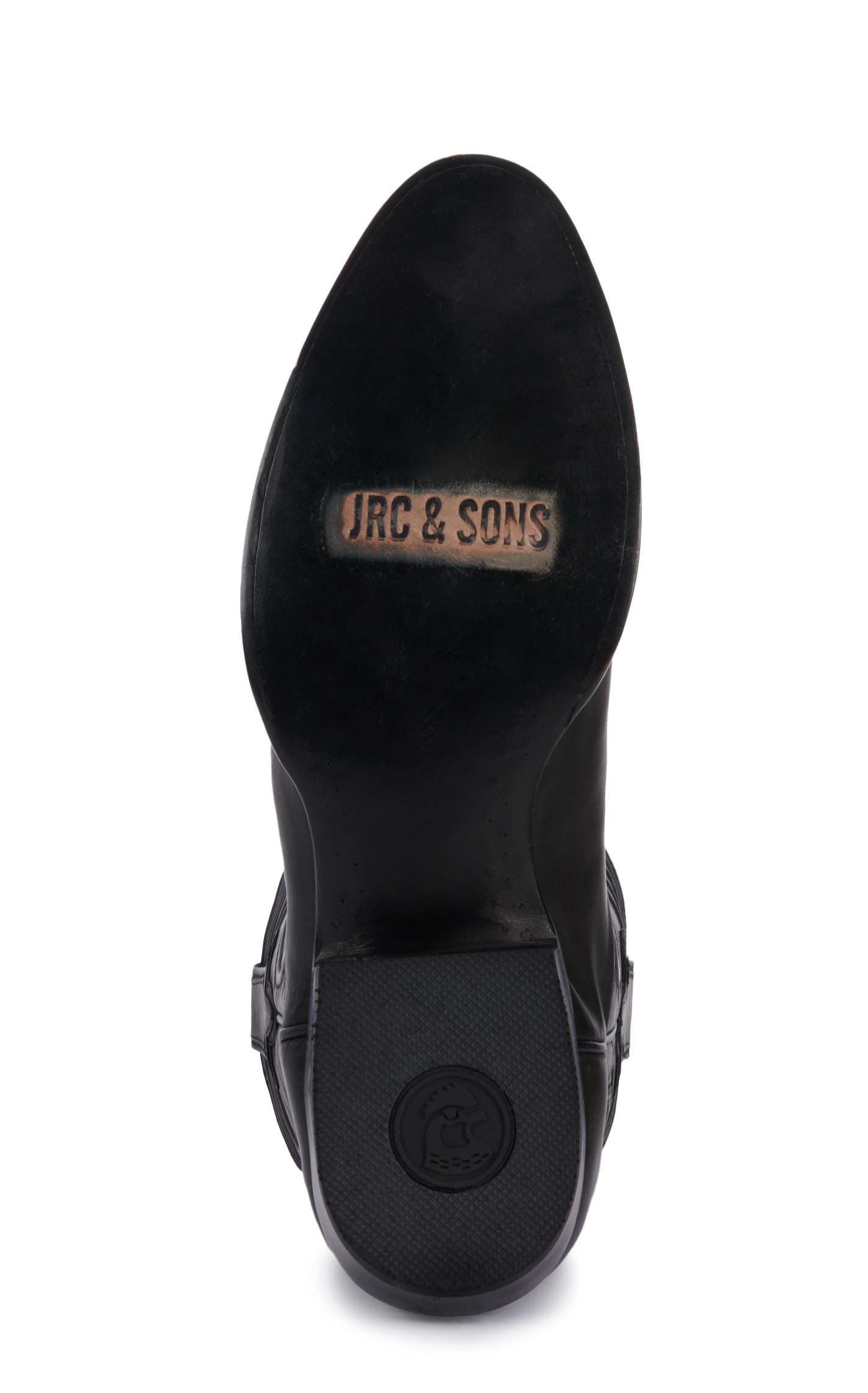 JRC & Sons Men's Colton Ranch Hand Leather Round Toe Cowboy Boot in Black - Image 1