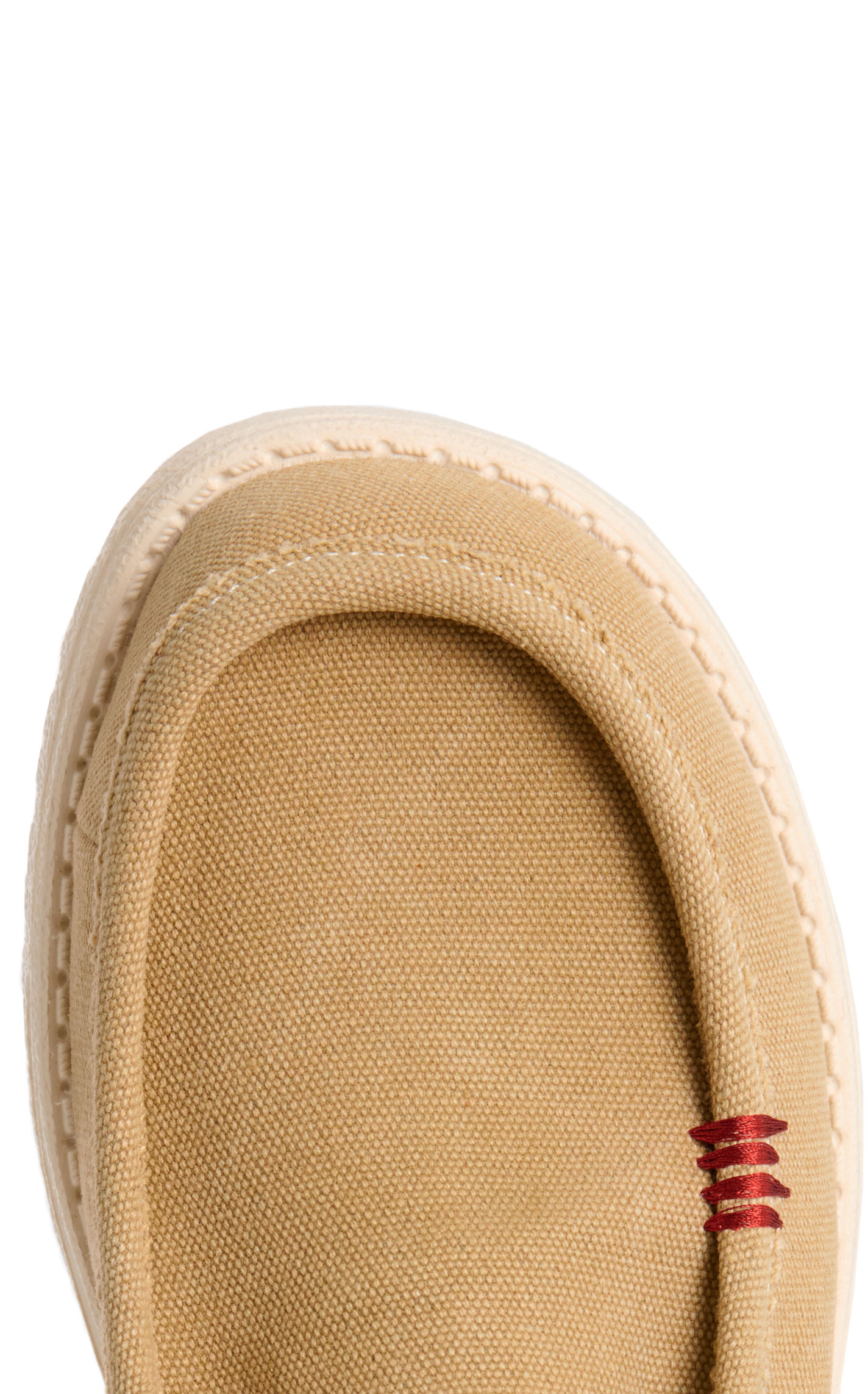 Hey Dude Men’s Wally Tan & White Lace Up Moc Toe Casual Shoes - Image 1