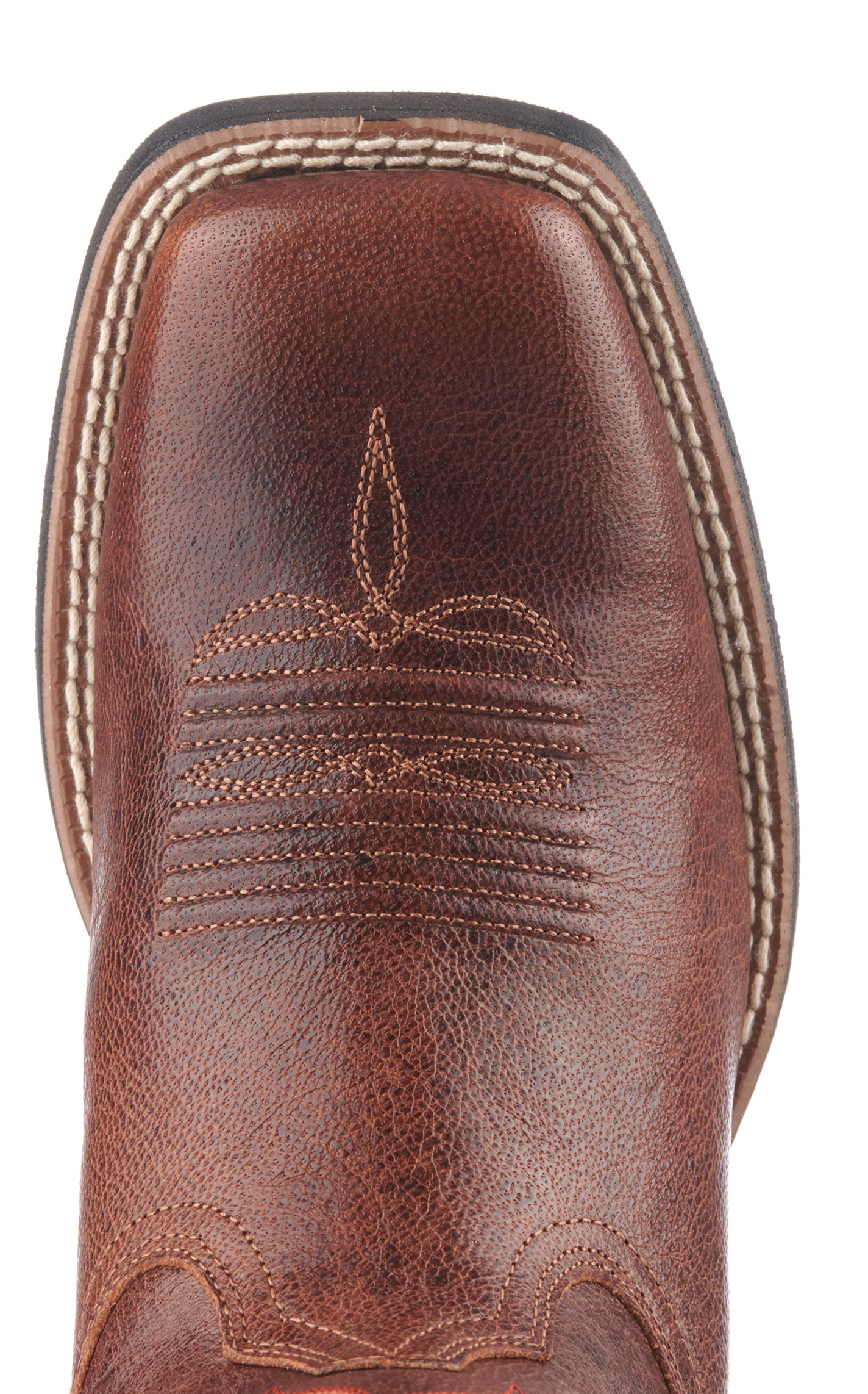 Ariat Women's Breakout Shock Shield Rustic Brown Wide Square Toe Cowboy Boots - Image 1