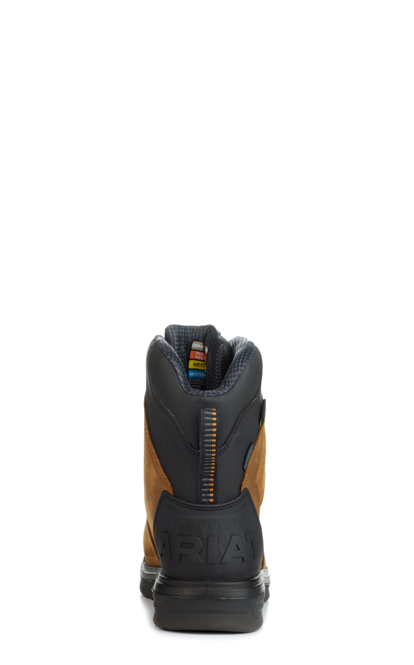 Ariat Men's Turbo Outlaw Brown Puncture Resistant MetGuard Composite Toe Lace Up Work Boots - Image 1
