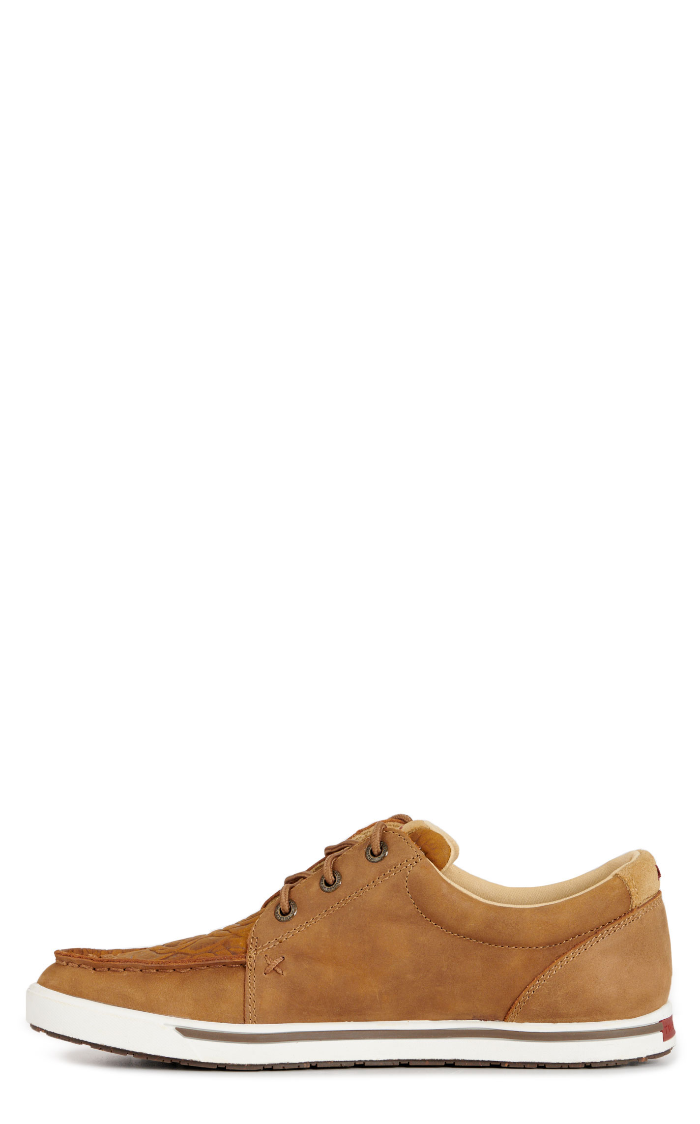 Twisted X Women's Kicks Almond Embossed Floral Print Leather Moc Toe Casual Shoes - Image 1