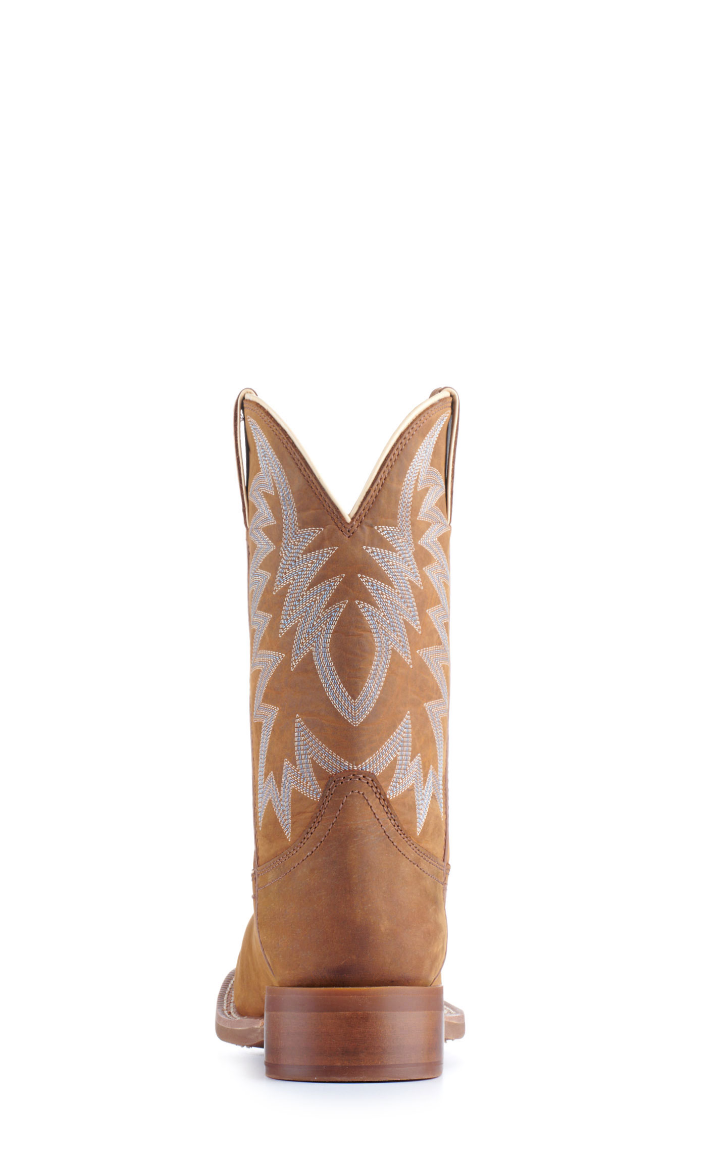 Justin Men's Frontier War Dog Brown Wide Square Toe Cowboy Boots - Image 1