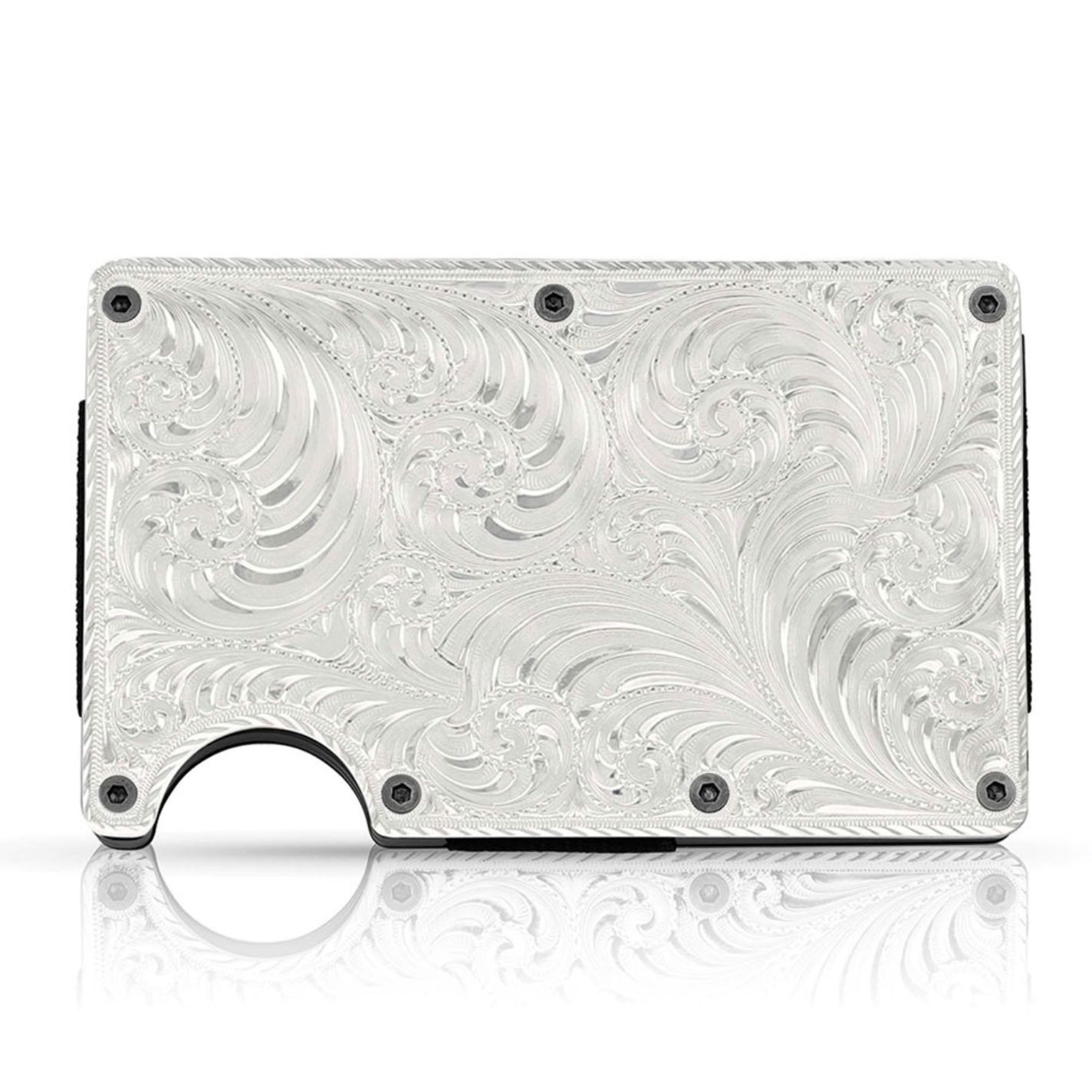 Montana Silversmiths Engraved Silver Credit Card & Cash Case - Image 1
