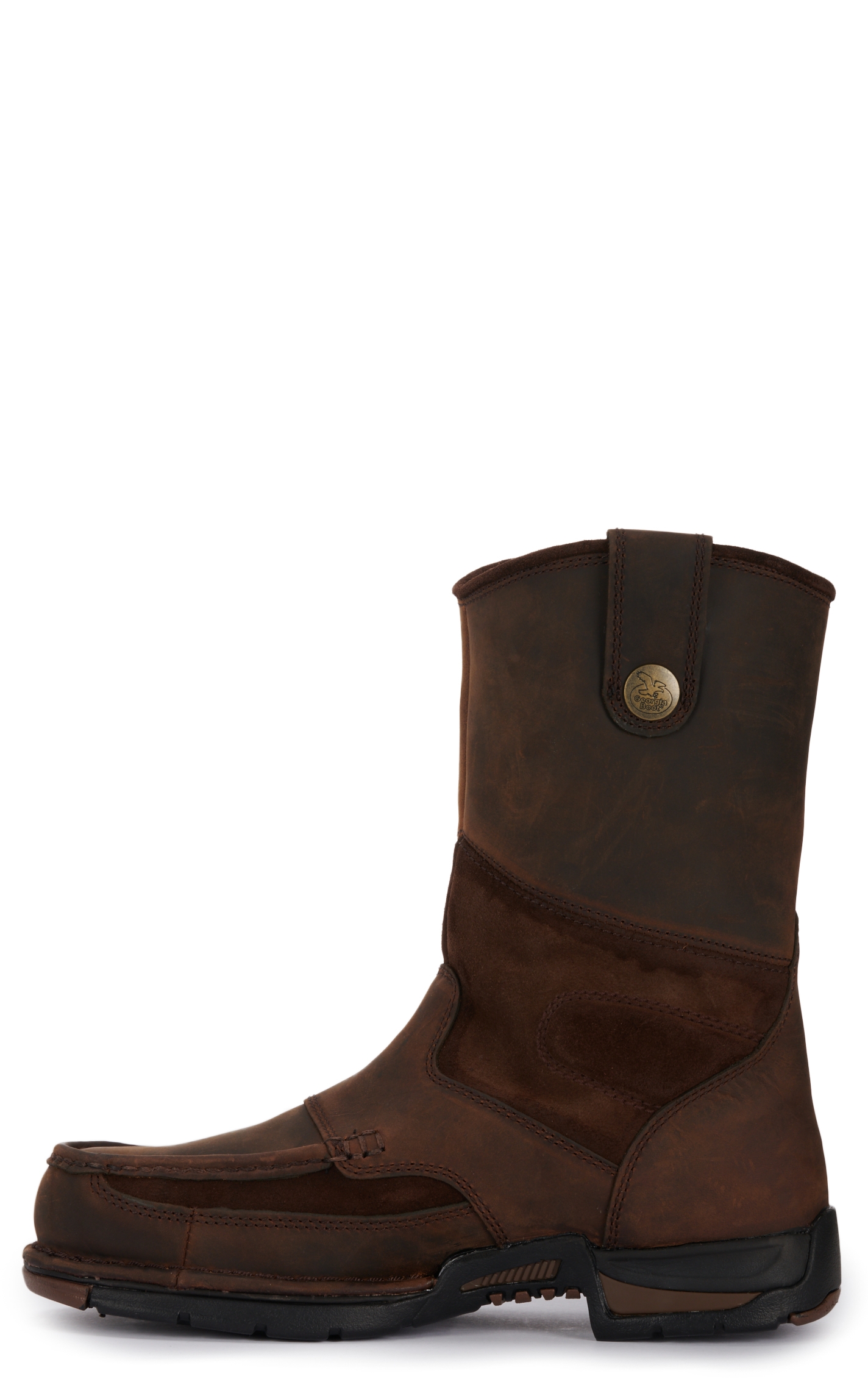 Georgia Men's Athens Brown Waterproof Wellington Moc Toe Work Boot - Image 1