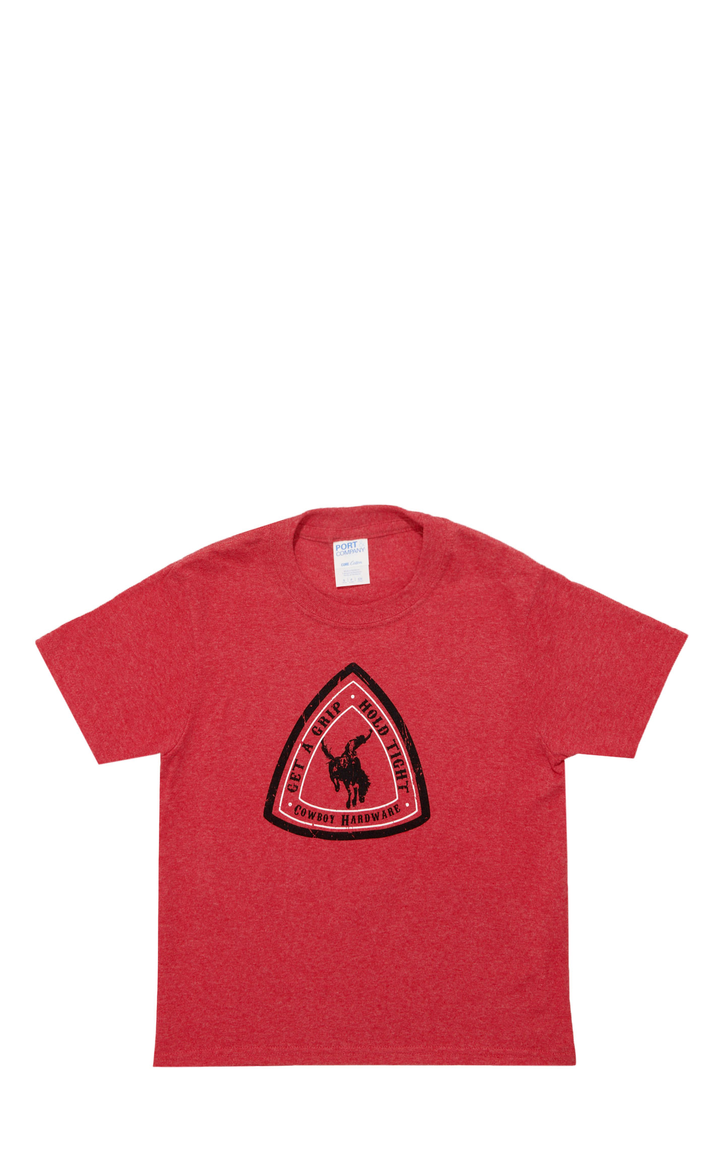 Cowboy Hardware Boy's Heathered Red Get A Grip Graphic T-Shirt - Image 1