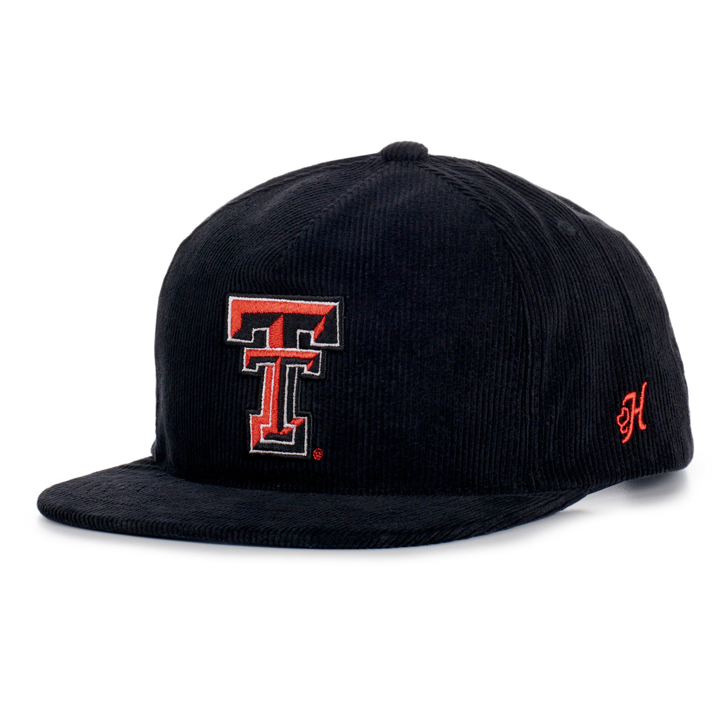 Hooey Collegiate Collection Black Texas Tech Logo Curved Bill Patch Cap - Image 1