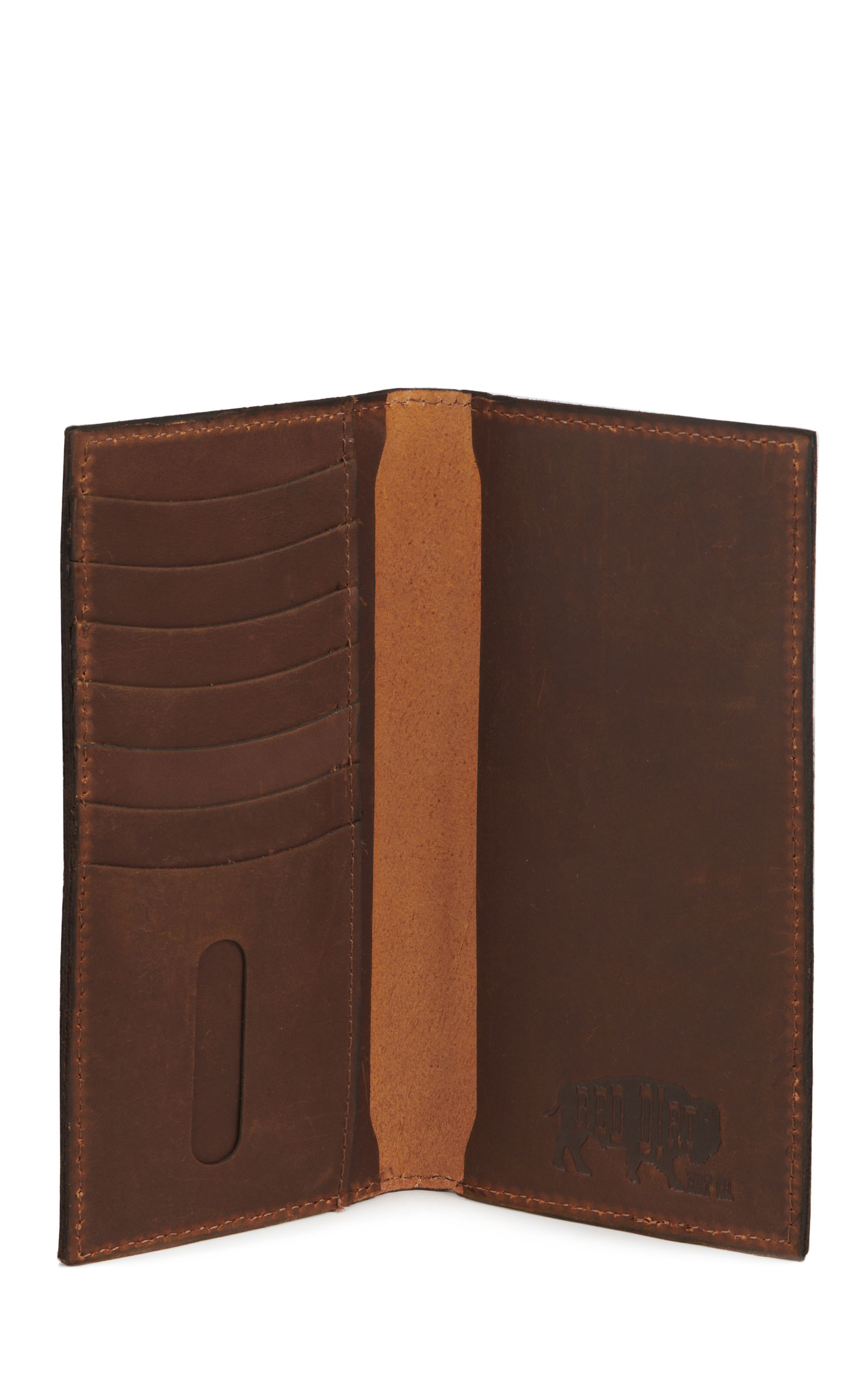 Red Dirt Hat Co. Natural Brindle Hair with Logo Checkbook Cover / Rodeo Wallet - Image 1