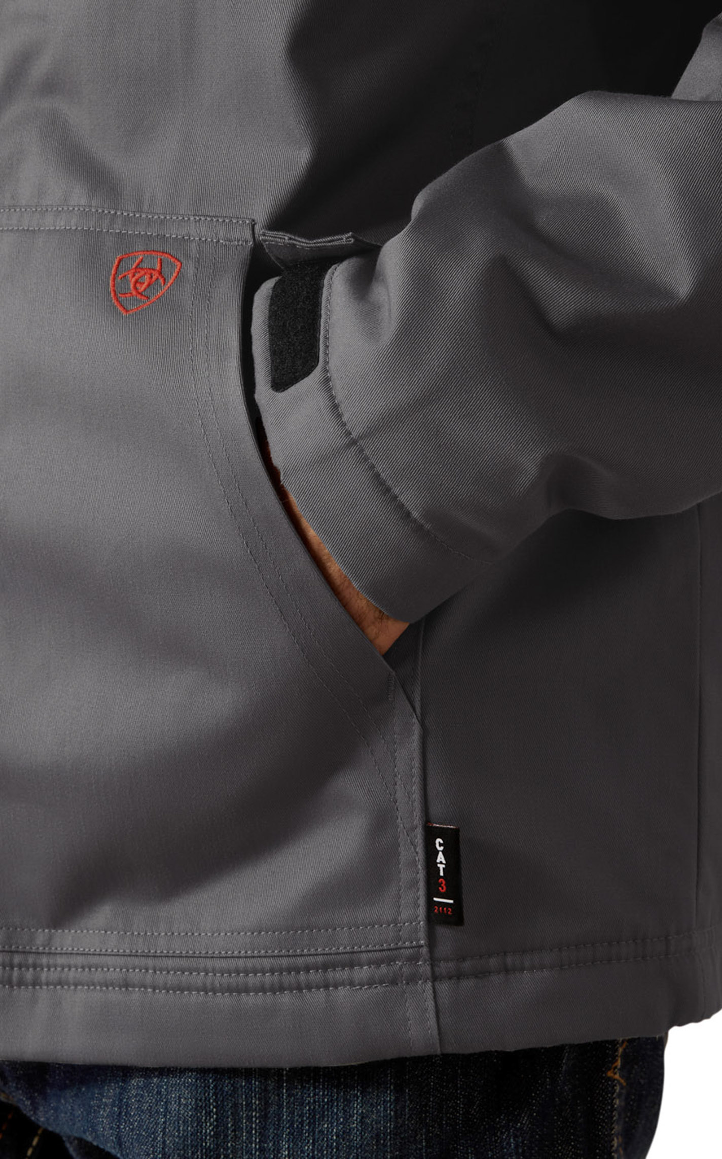 Ariat Work Men's FR Charcoal Gray Insulated Work Jacket - Image 4