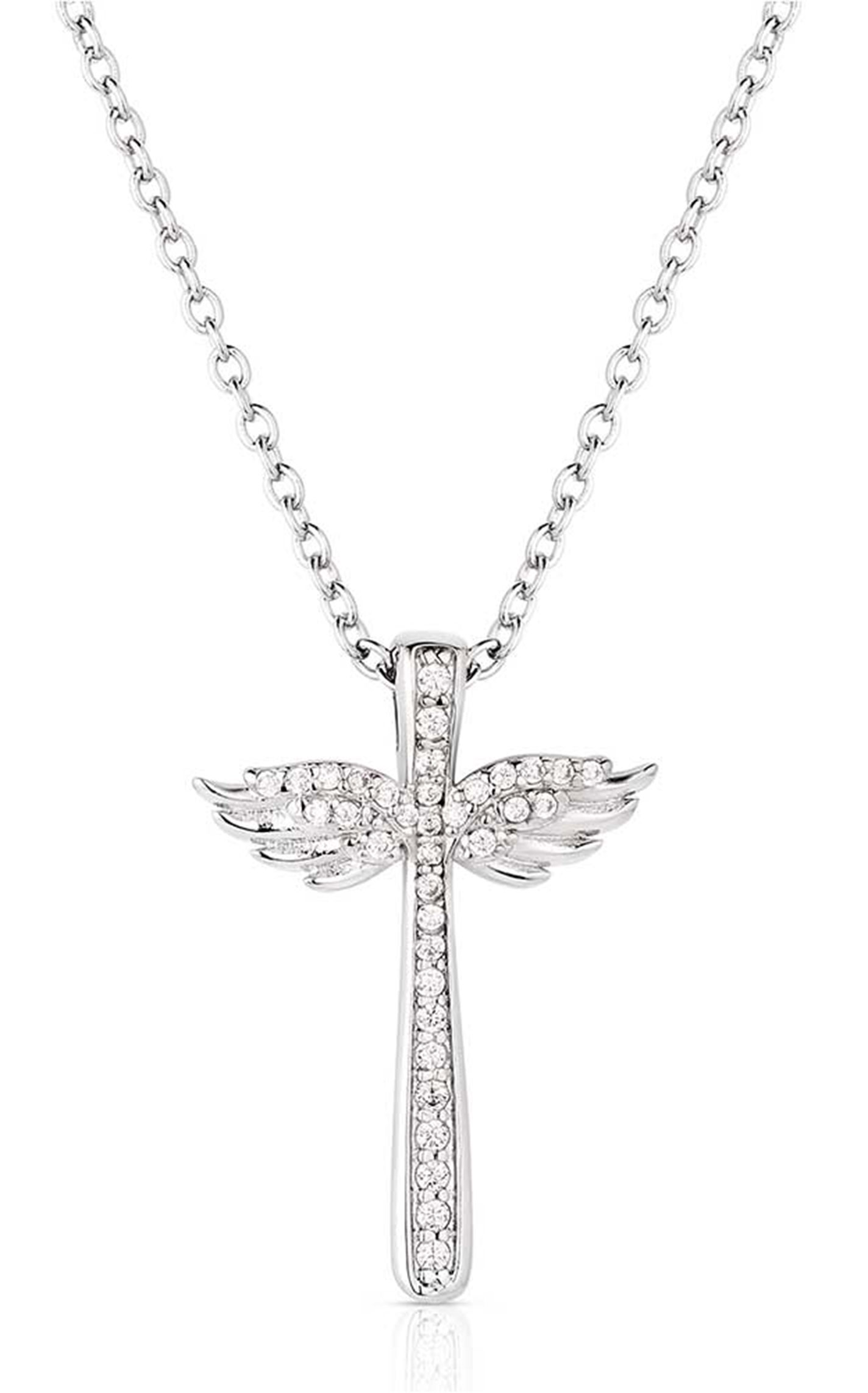 Montana Silversmiths Silver Wings of Faith Cross Necklace - Image 3