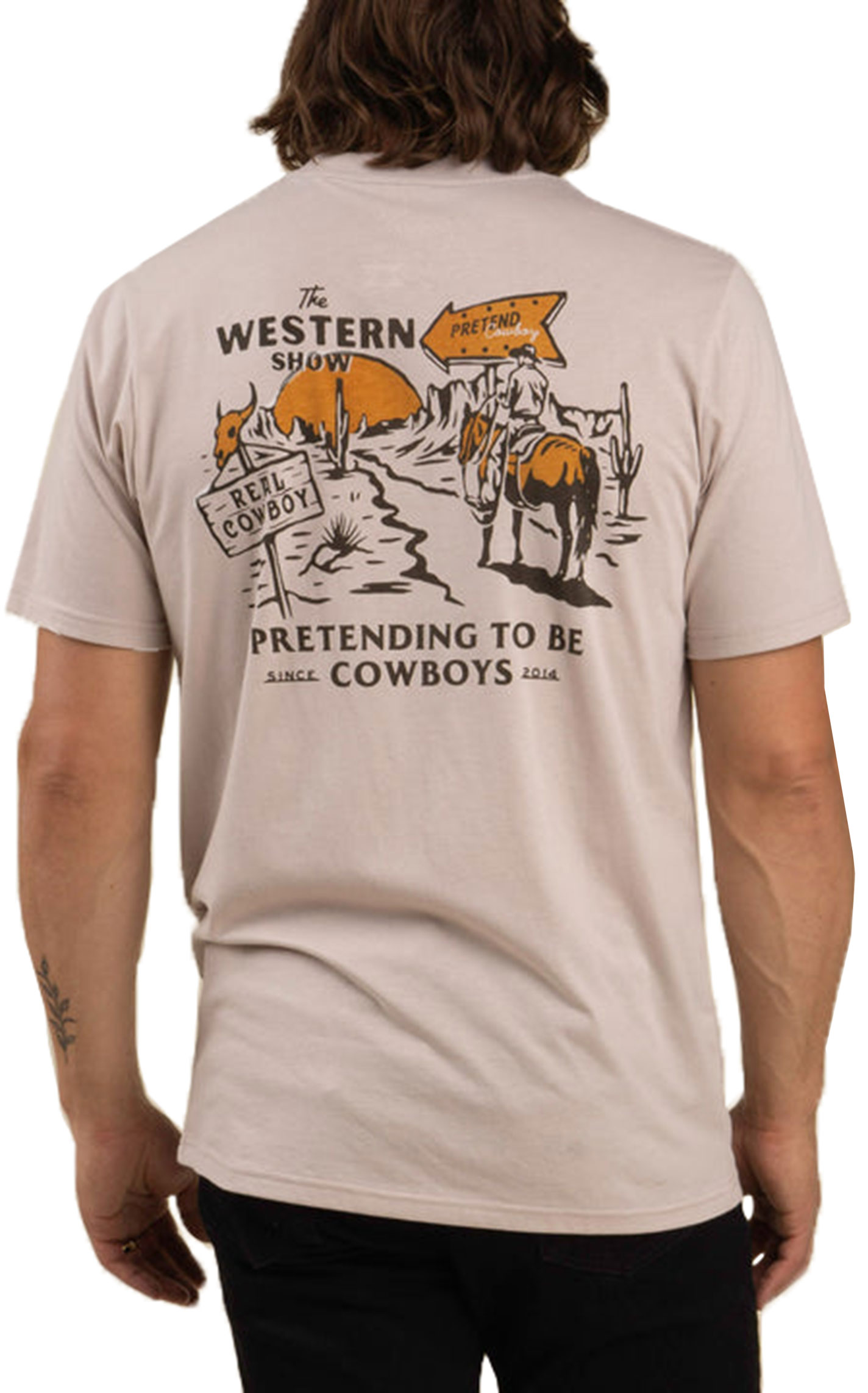 Sendero Provisions Co. Men's Sand Western Show Graphic T-Shirt - Image 1