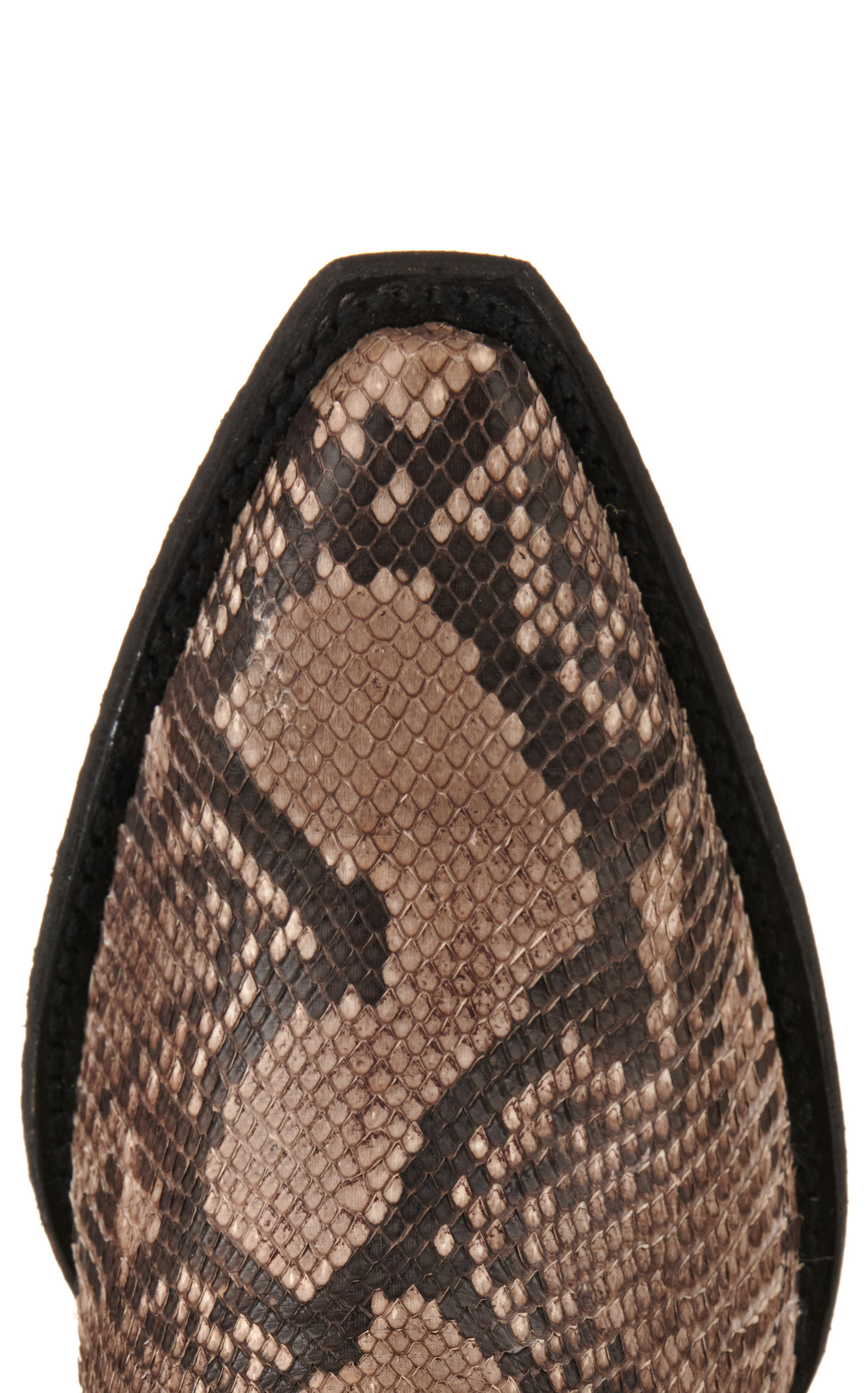 Cavender's Women's Rustic Natural Python Snip Toe Western Booties - Image 1