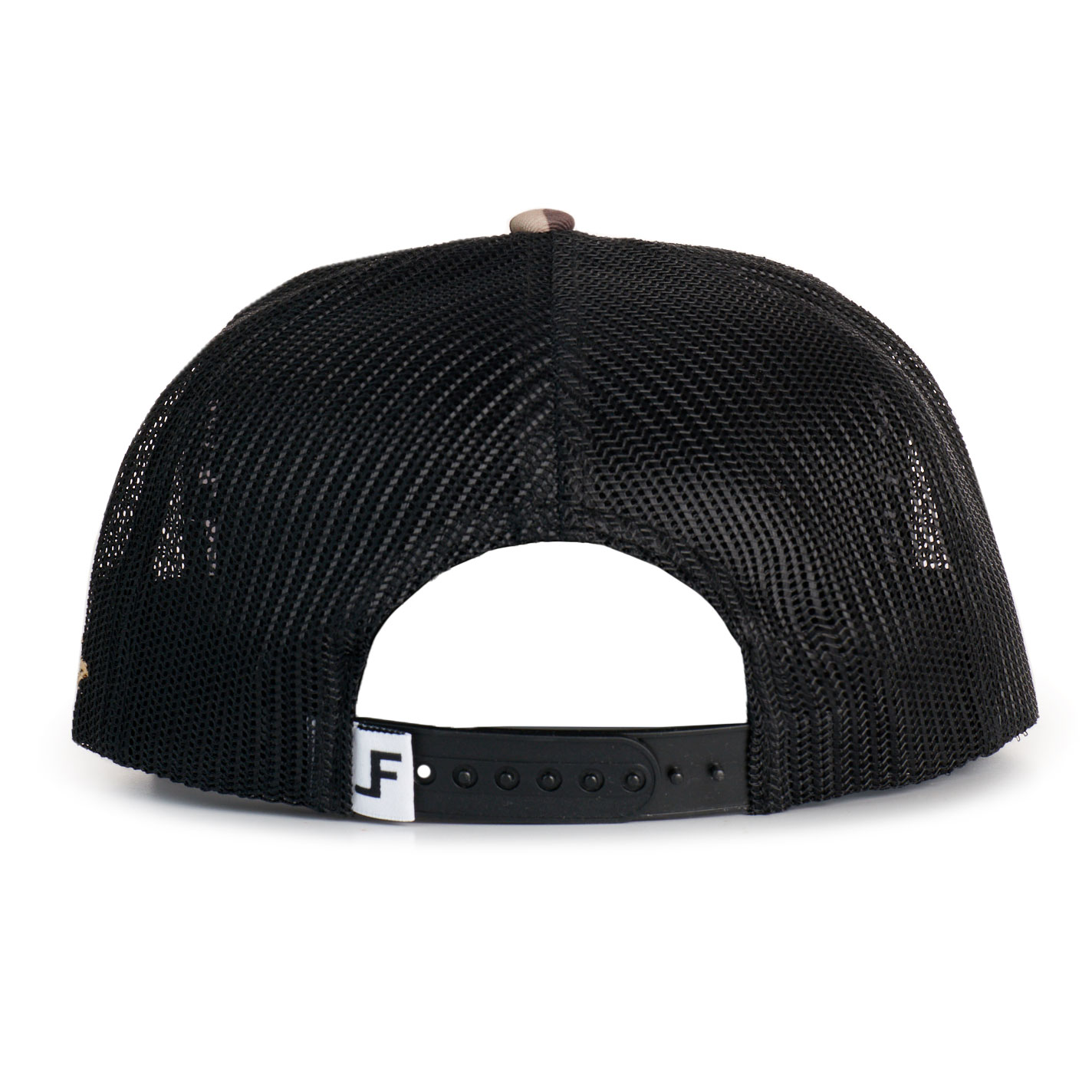 Lane Frost Apache Camo & Black Rectangle Patch Trucker Cap - Image 1