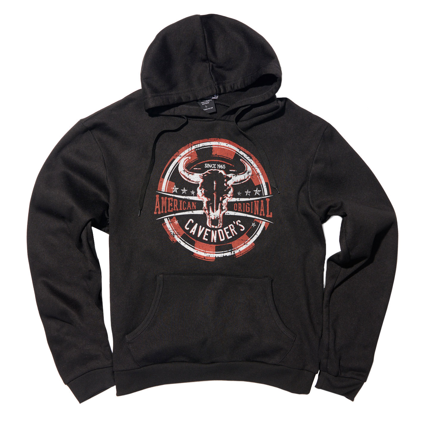 Cavender's Black Circle Skull Logo Graphic Hoodie - Image 1