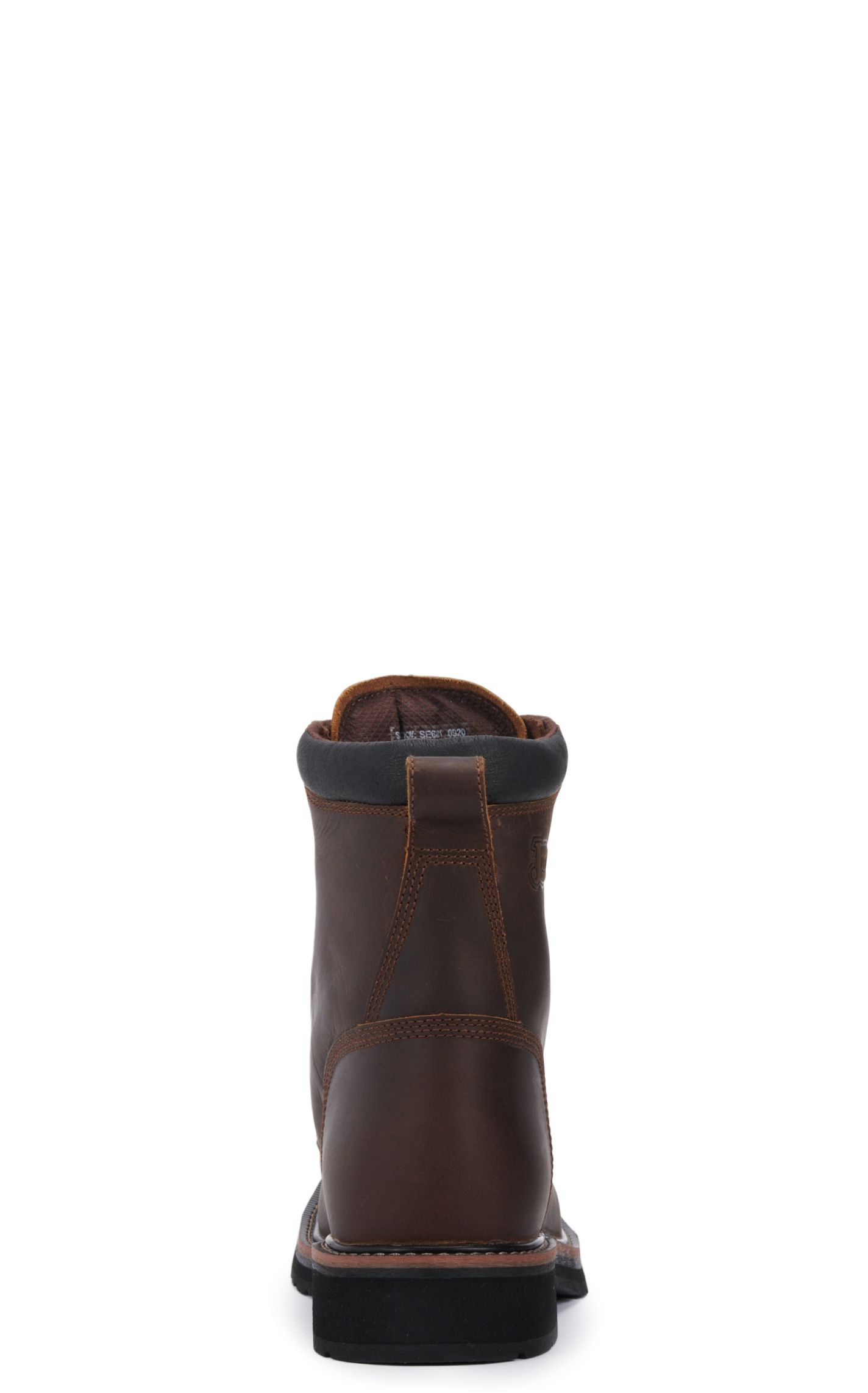 Justin Men's Stampede Pulley Rugged Brown Square Toe Lace Up Work Boot - Image 1