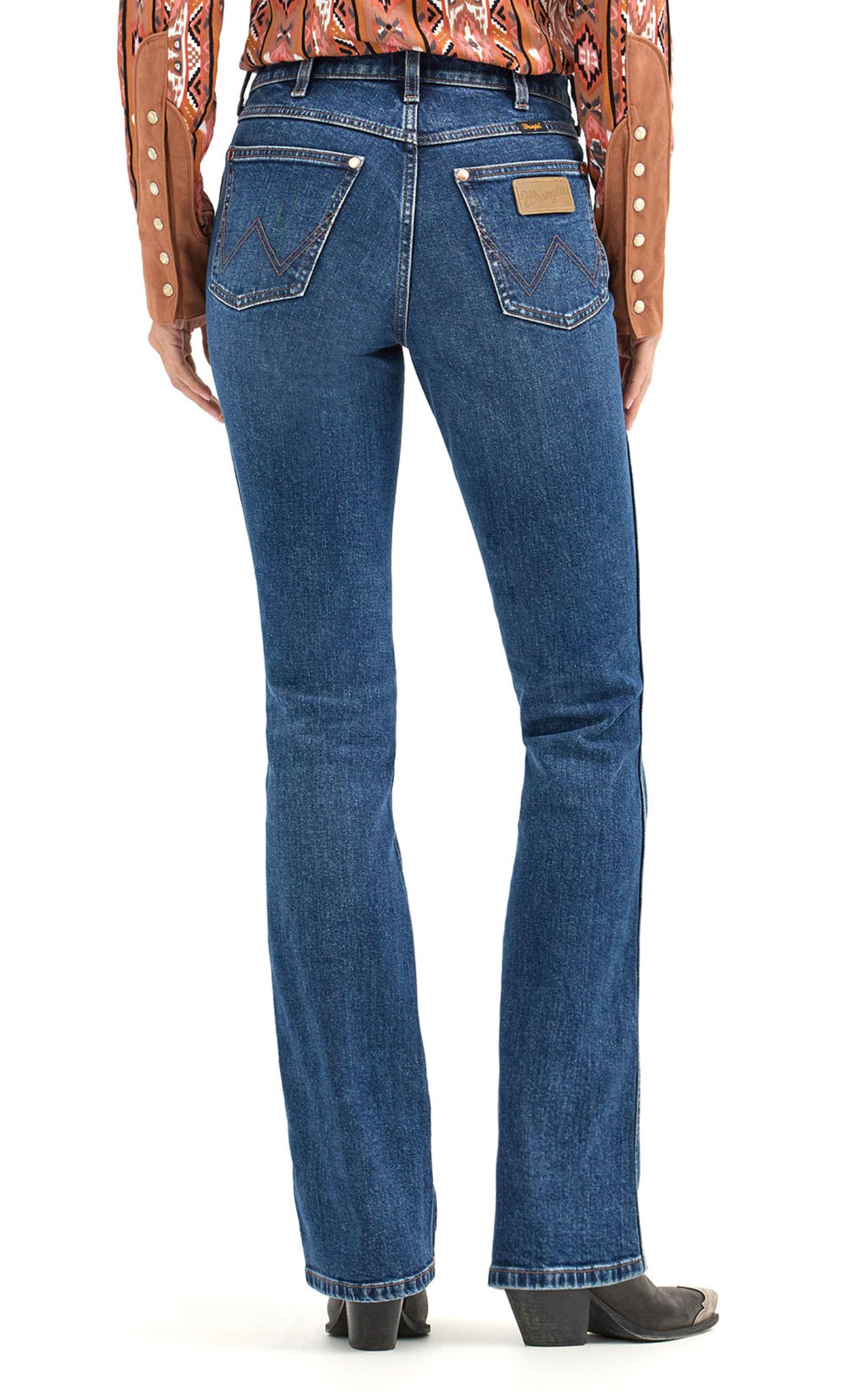 Wrangler X Lainey Wilson Women's Baskin Dark Wash Boot Hugger Jeans - Image 1