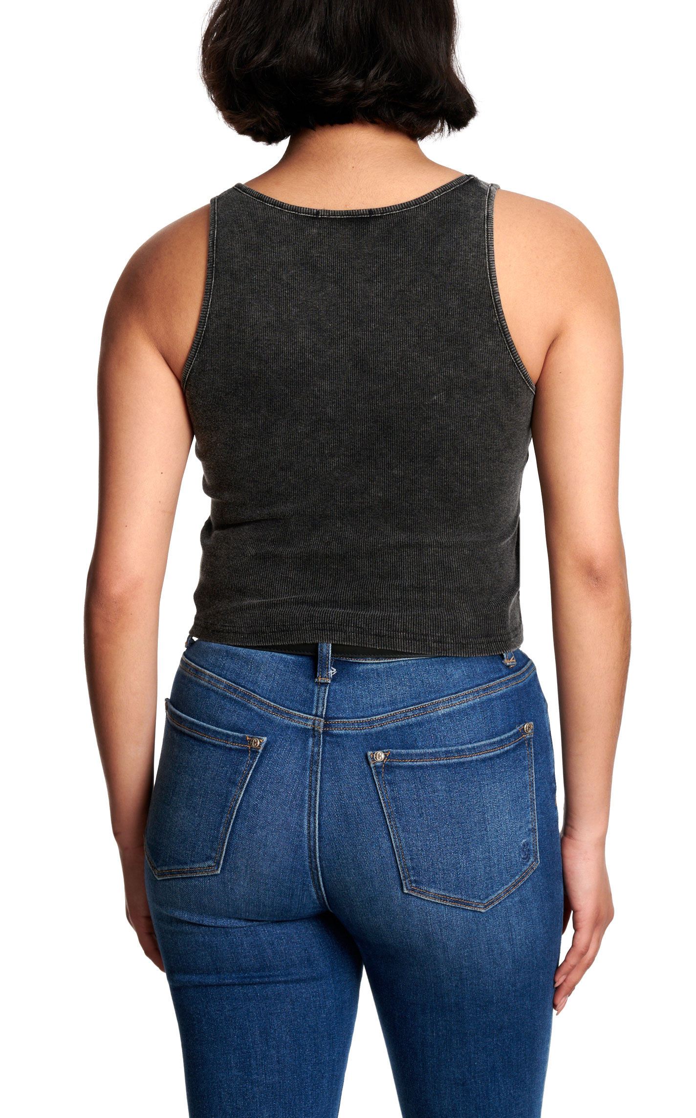 Marigold Kiss Women's Charcoal Bronc Bustin' Graphic Sleeveless Top - Image 3
