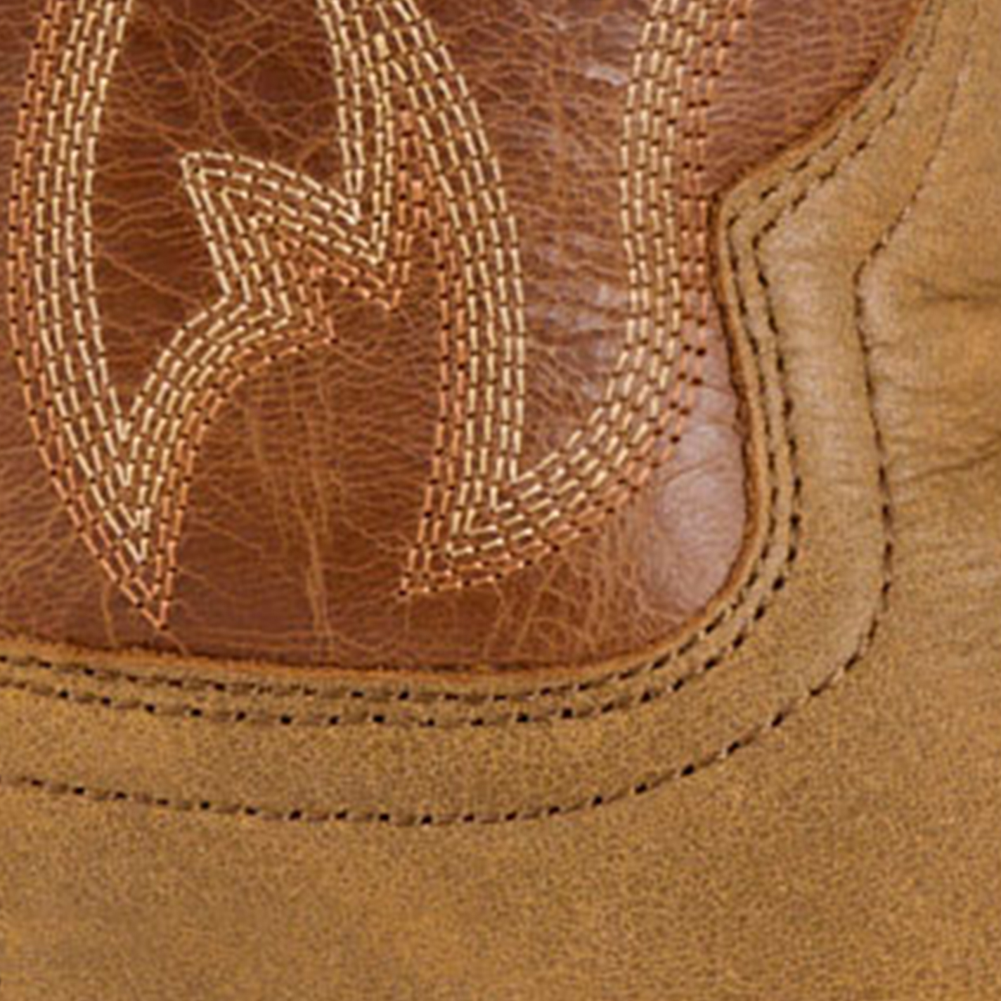 Laredo Men’s Tan Frontier Punchy Square Toe Cowboy Boots - Image 1