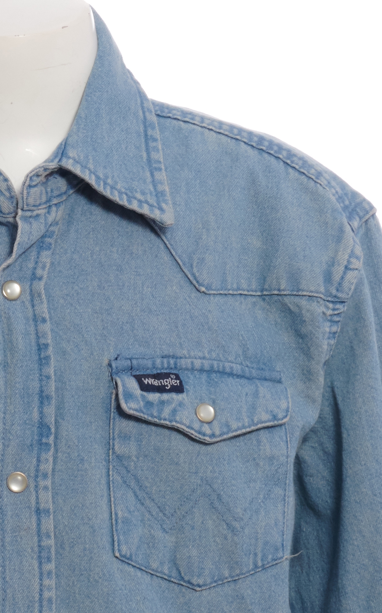 Wrangler Boys' Long Sleeve Denim Western Shirt - Image 1