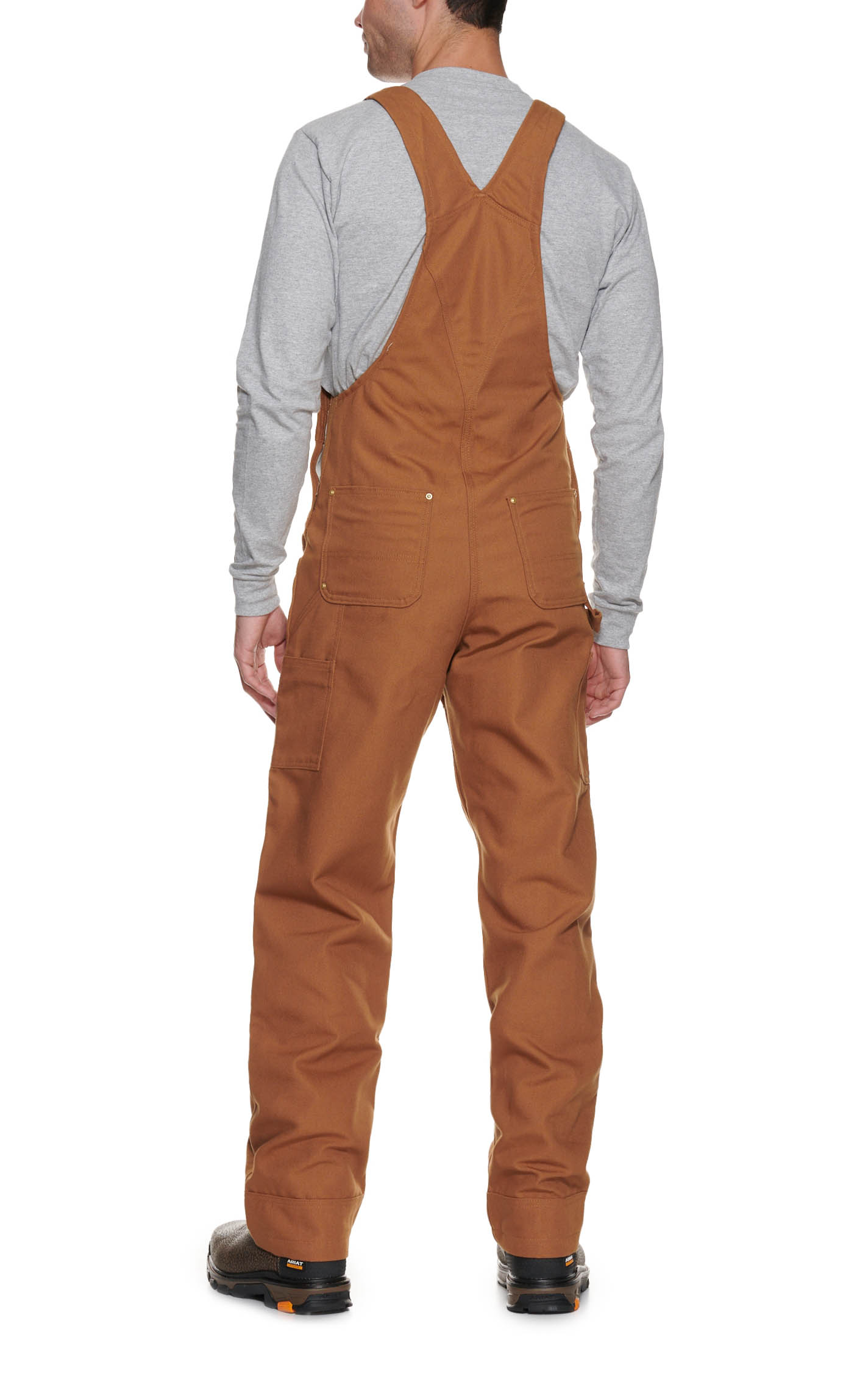 Carhartt Brown Duck Unlined Bib Overalls - Image 1