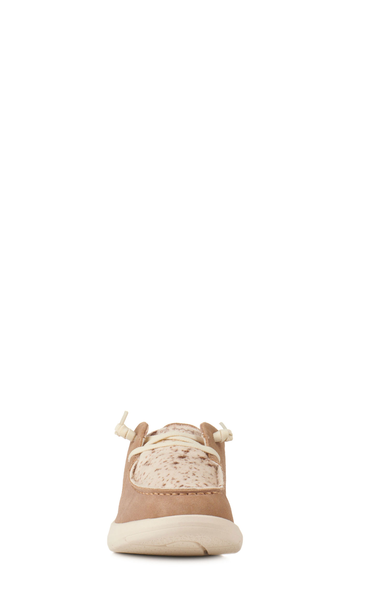 Ariat Women's Hilo Beige Leather and Spotted Hair on Hide Lace Up Casual Shoes - Image 1