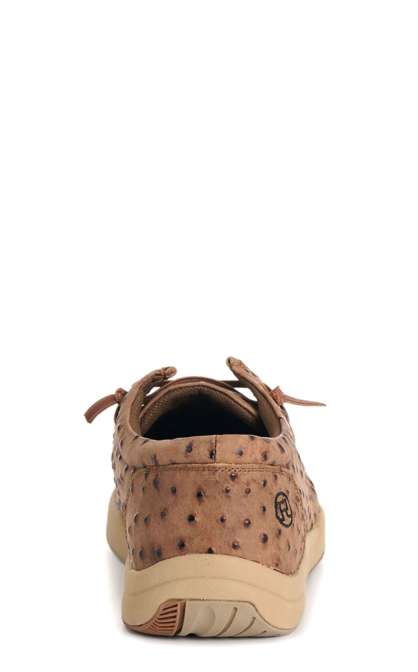 Roper Men's Clearcut Tan Ostrich Print Moc Toe Casual Shoes - Image 5