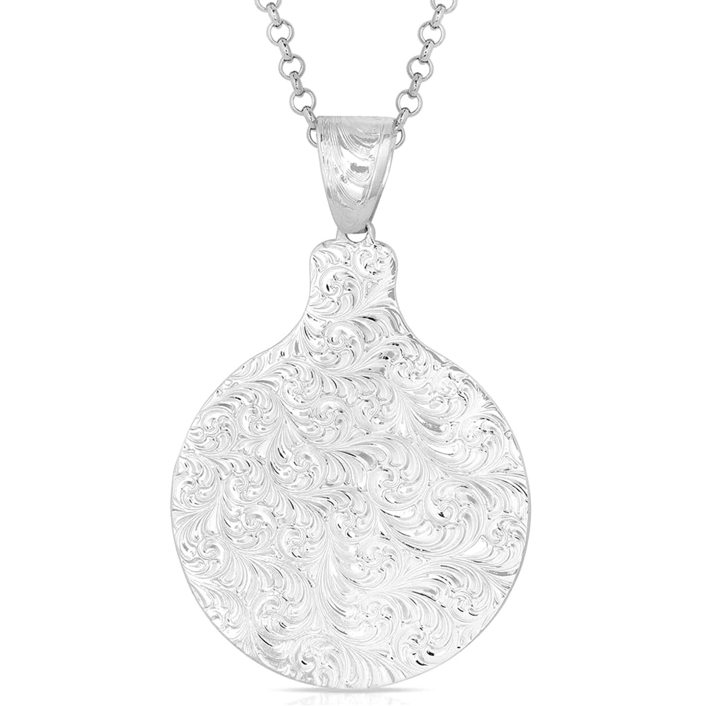 Montana Silversmiths Silver Buffalo Nickel Pendant Necklace - Image 1