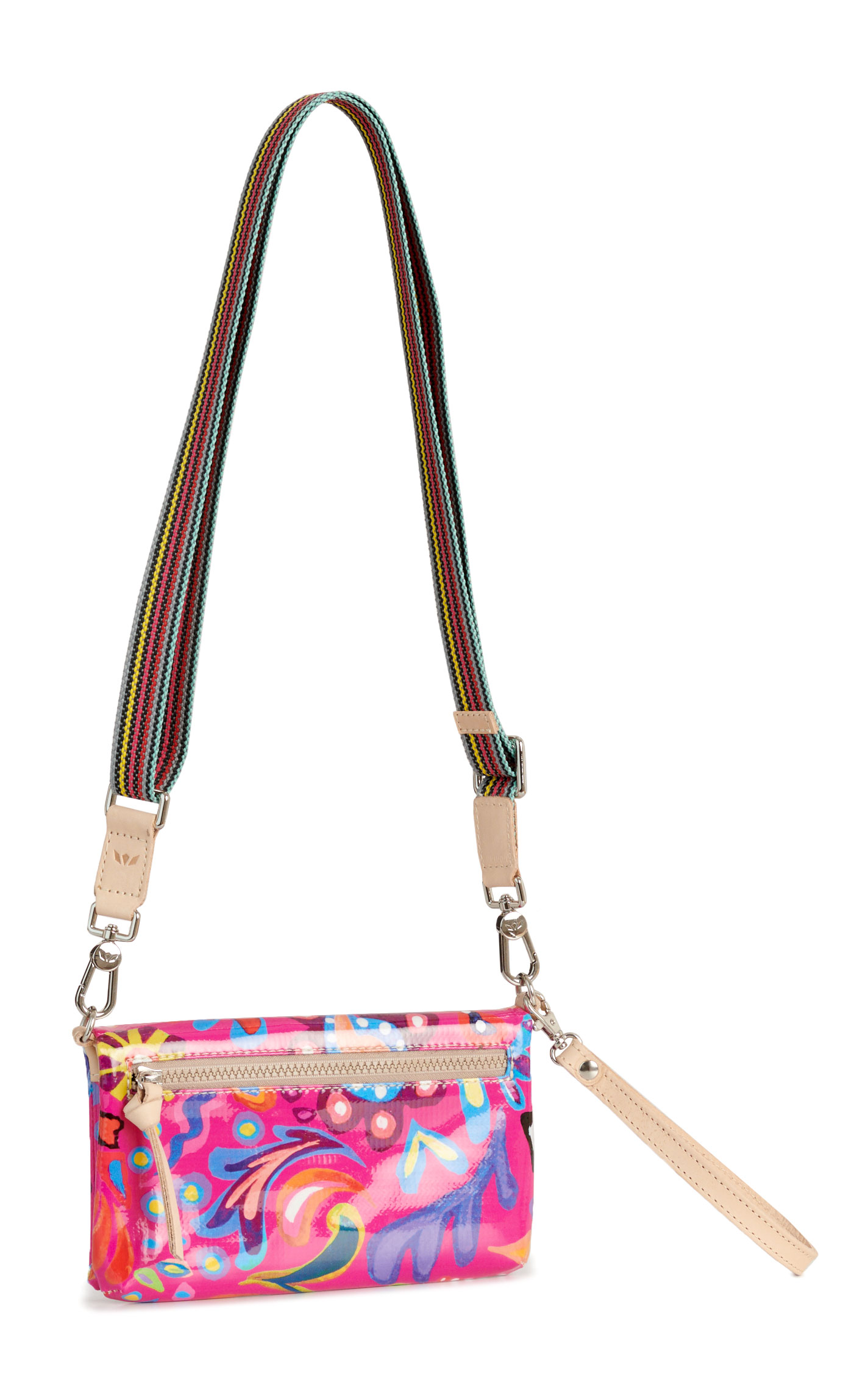 Consuela Ceci Uptown Pink Abstract Crossbody Bag - Image 1