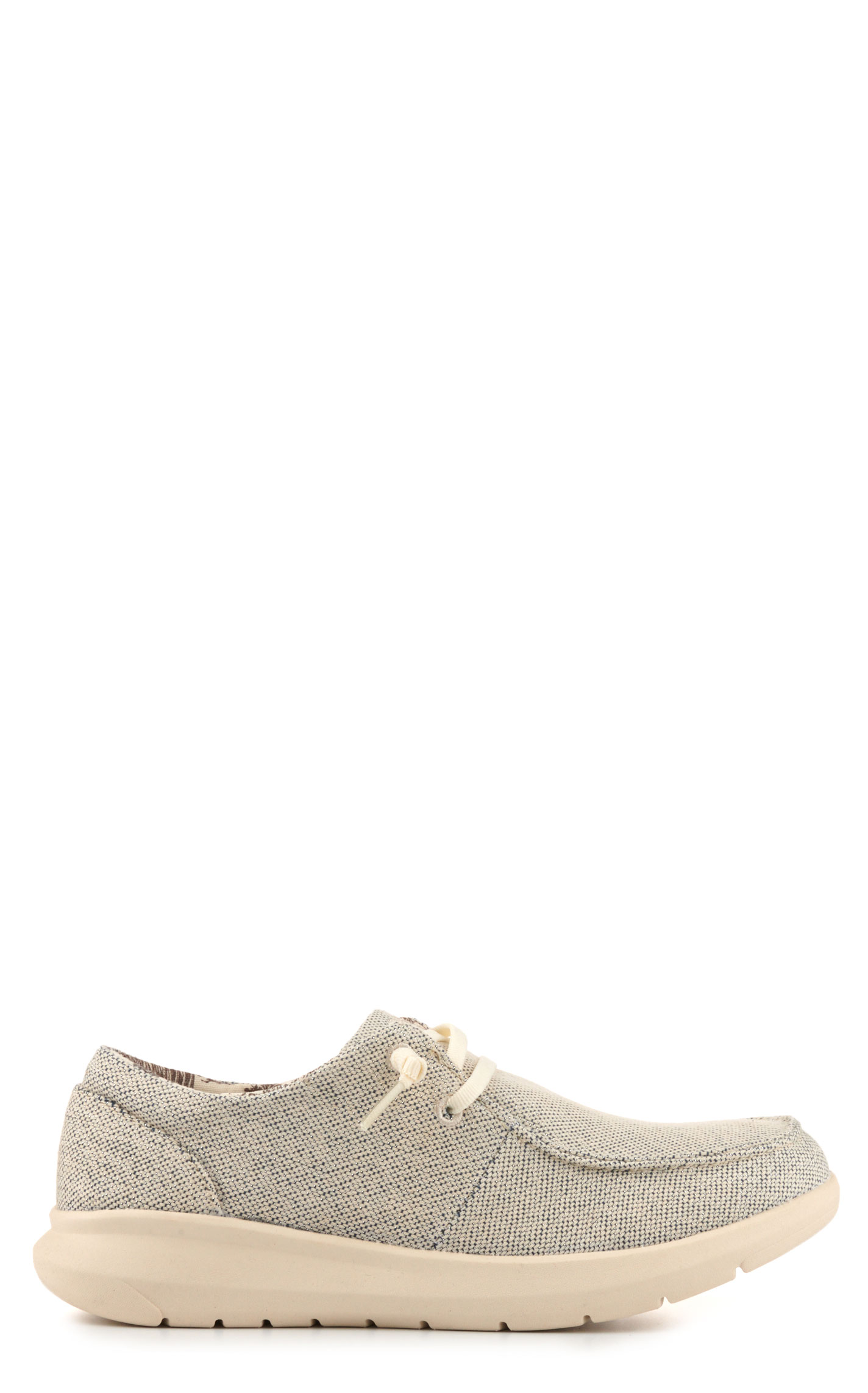Ariat Women's Hilo Gallant Gray Canvas Moc Toe Lace Up Casual Shoe - Image 1