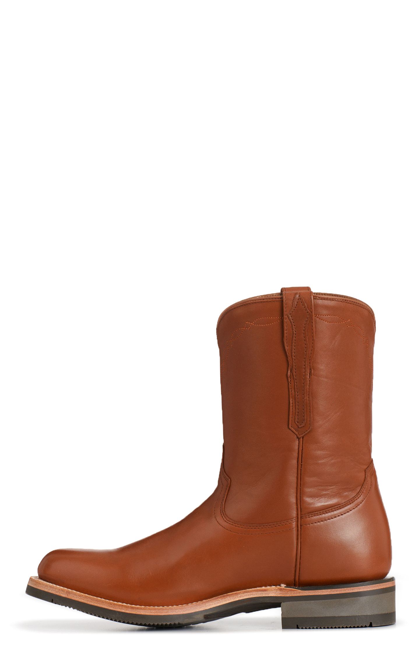 Lucchese Men's Cognac Cowhide Ranch Hand Roper Boots - Image 1